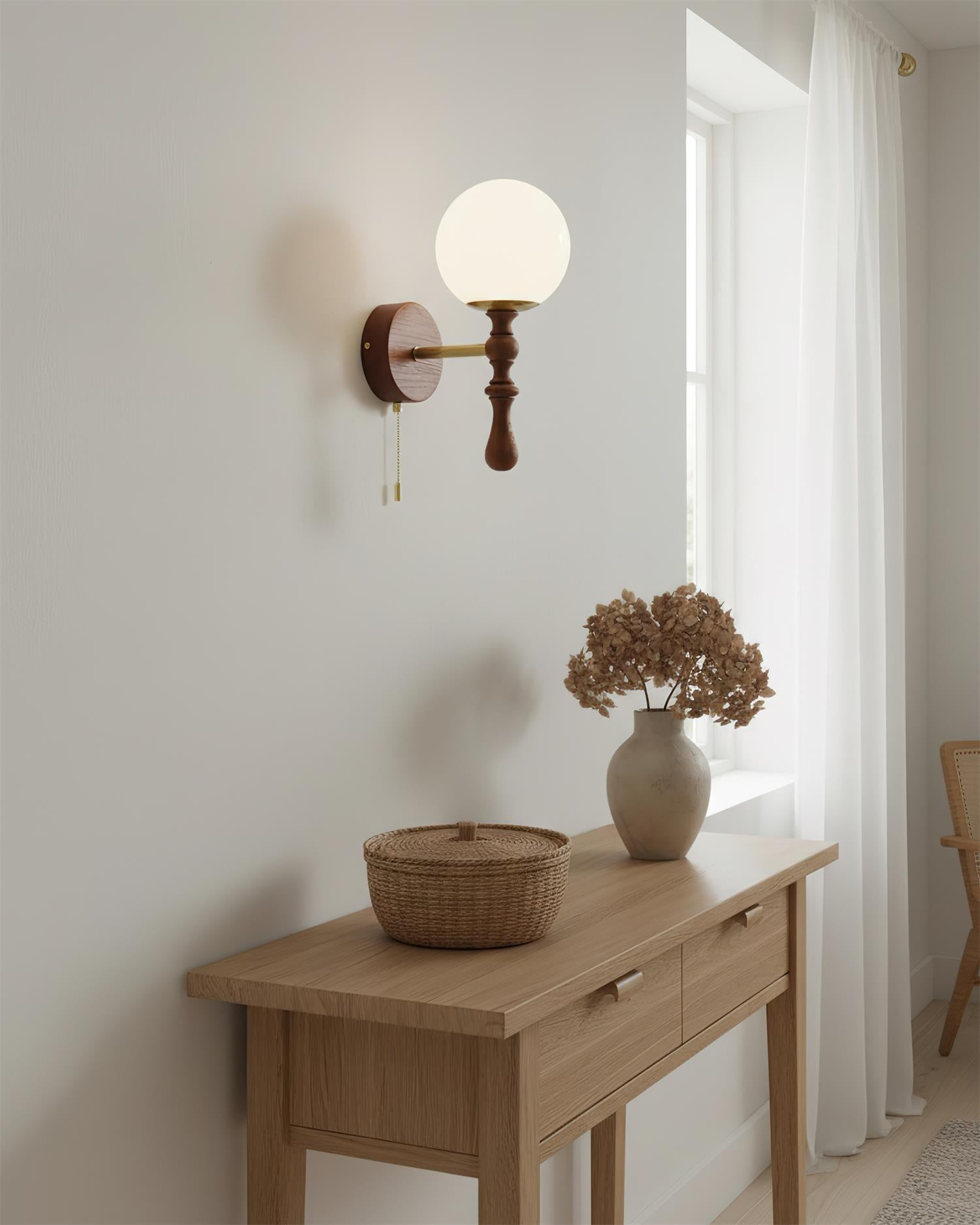 Walnut Wall Lamp