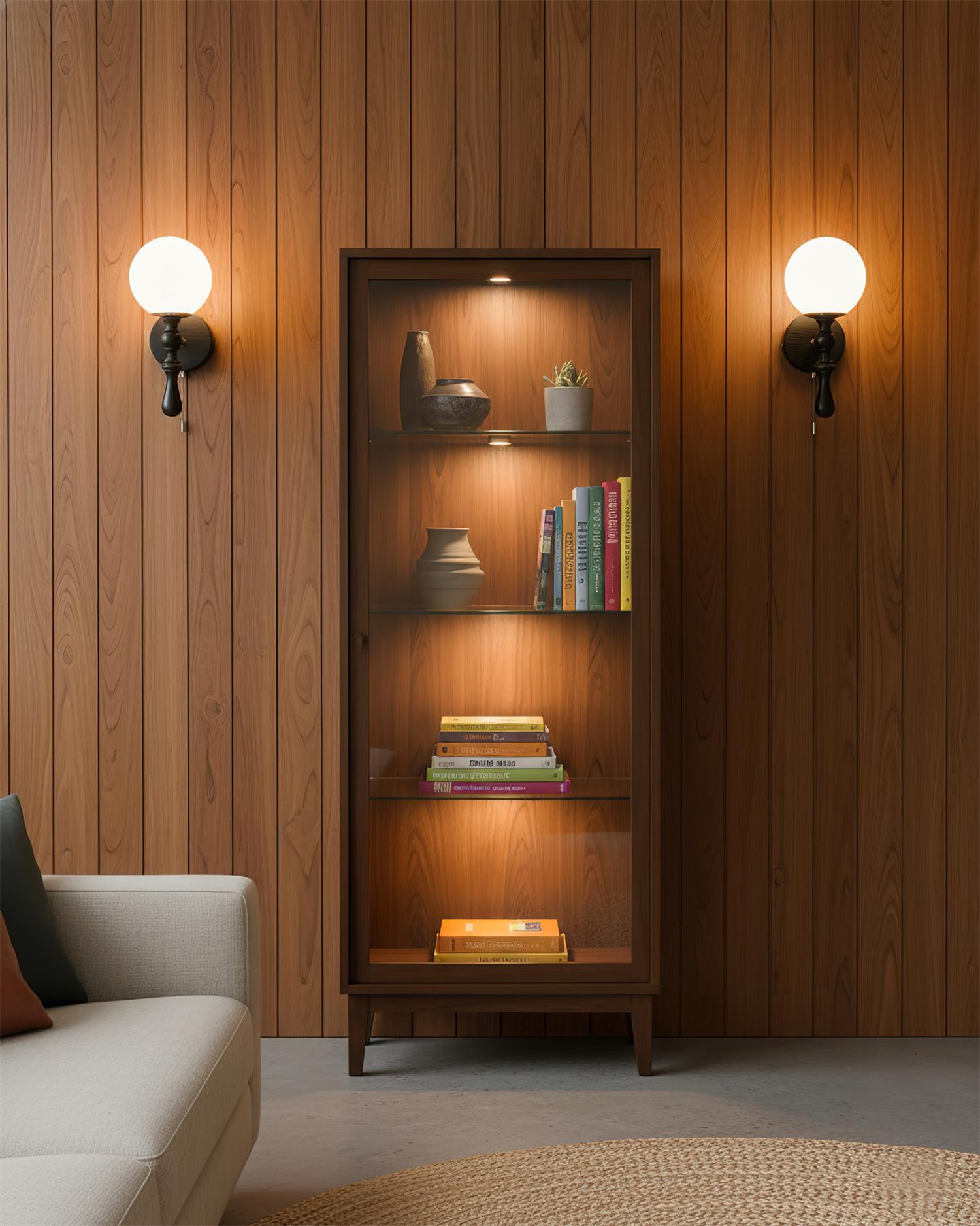 Walnut Wall Lamp