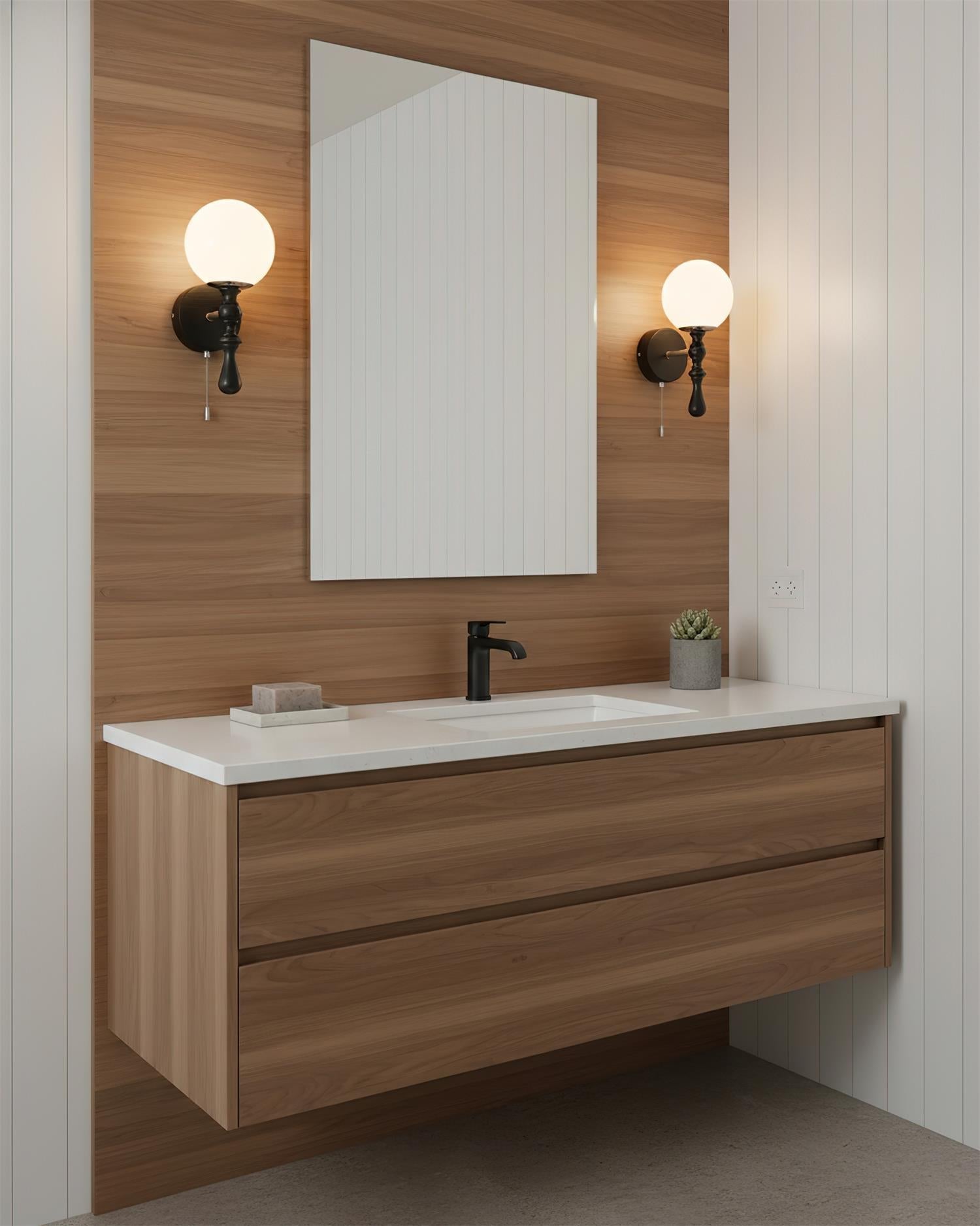 Walnut Wall Lamp