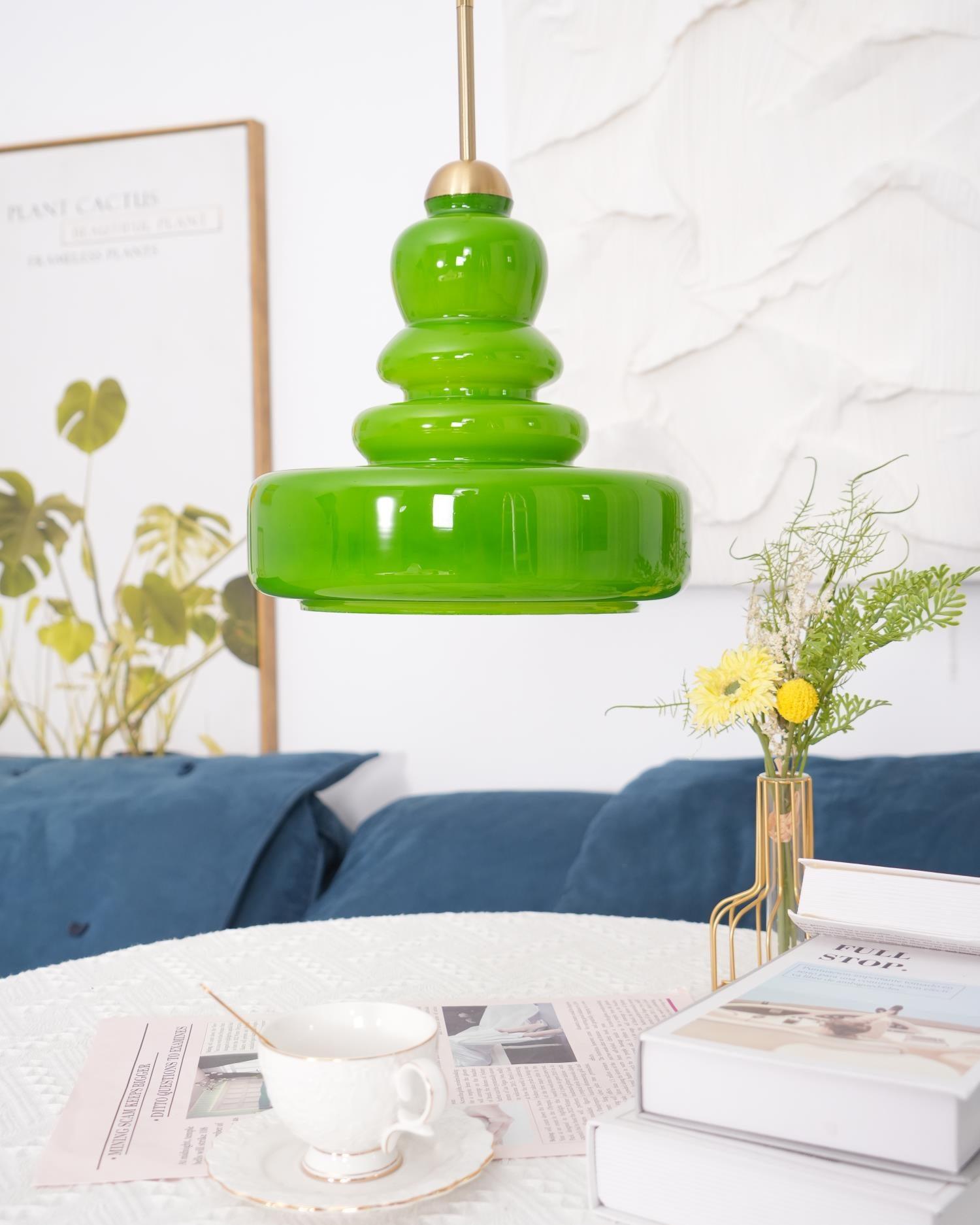 Lustra Pendant Lamp Schoolhouse Glass Layers for Living Room-Neutral Decor