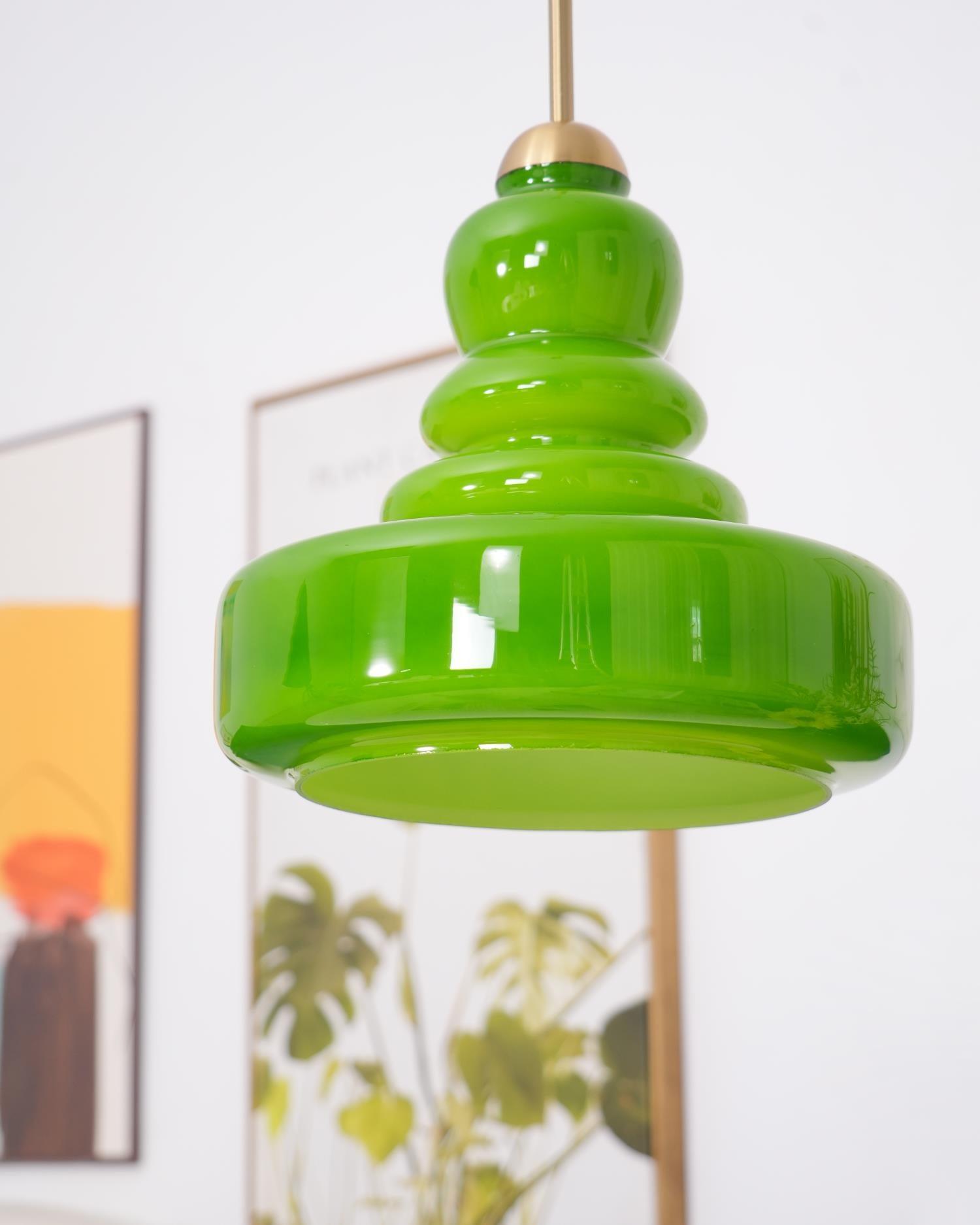 Lustra Pendant Lamp Schoolhouse Glass Layers for Living Room-Neutral Decor