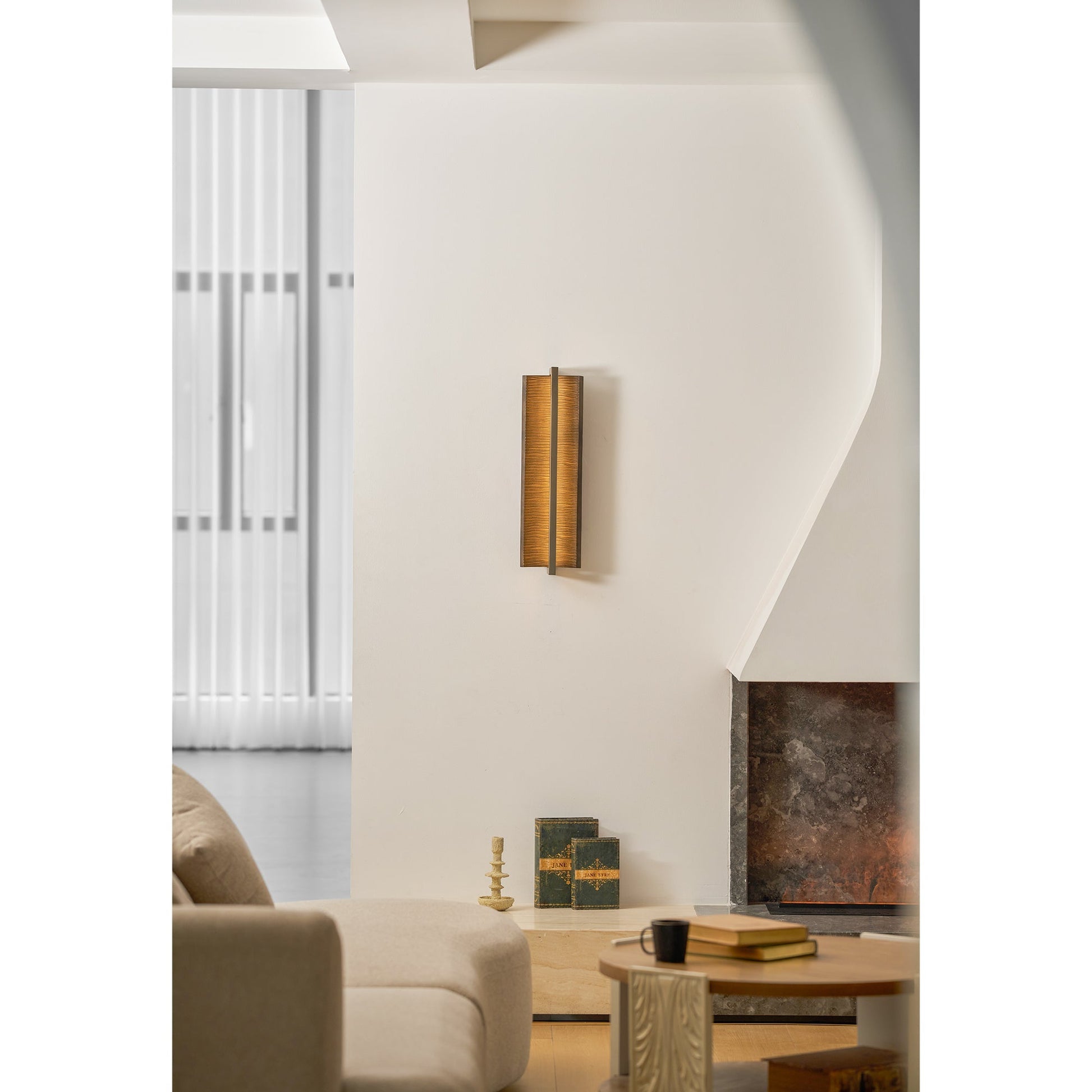 Scorpio Wall Lamp in a minimalist bedroom.