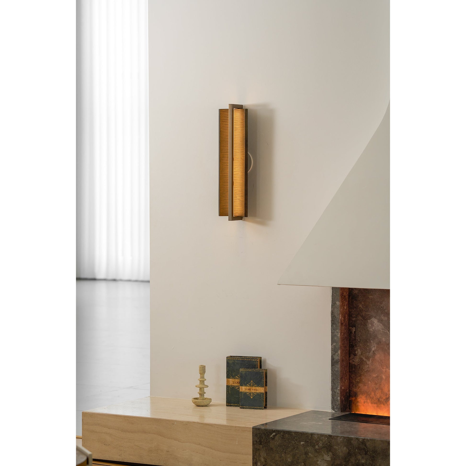 The integrated LED light source of the Scorpio Wall Lamp.