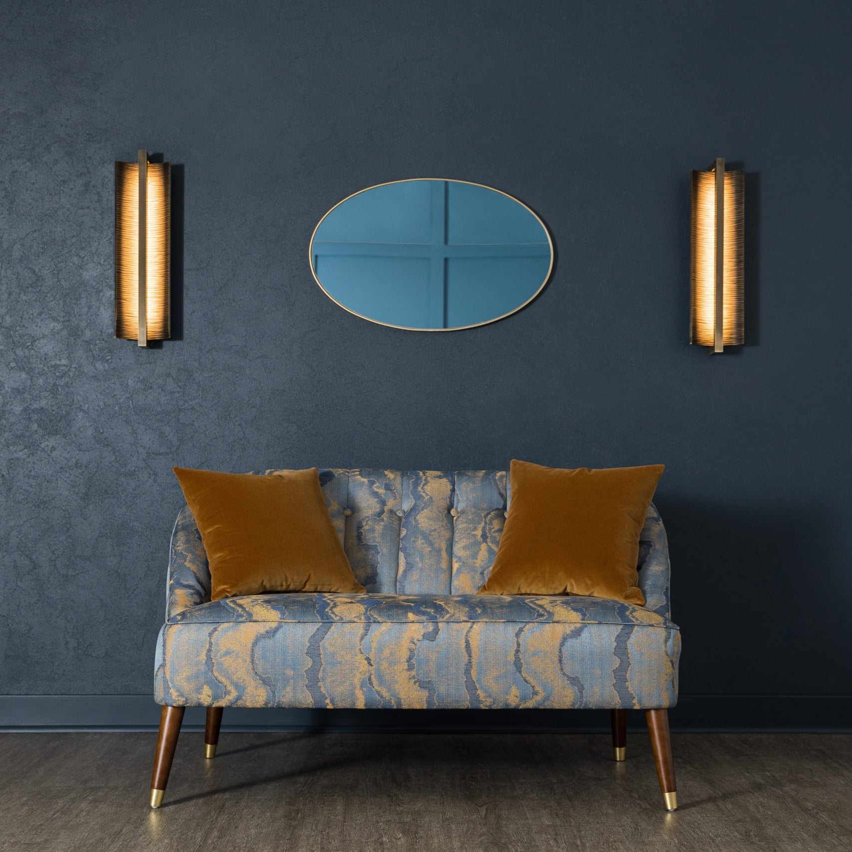 Angled view of the modern Scorpio Wall Lamp showcasing its sleek design.
