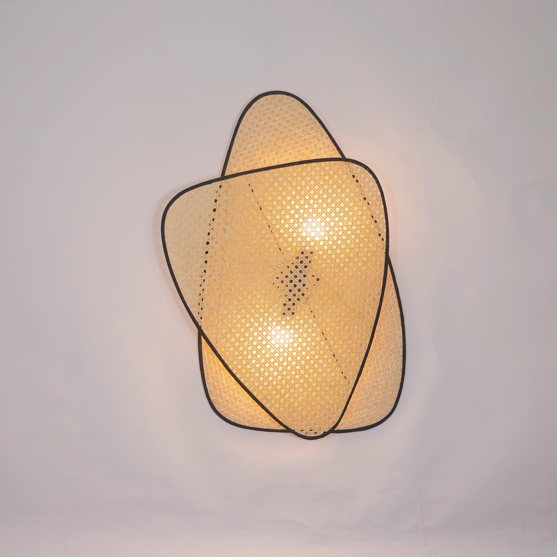 Earian Art Natural Cannage Bamboo Sconce Wall lamp-Neutral Decor