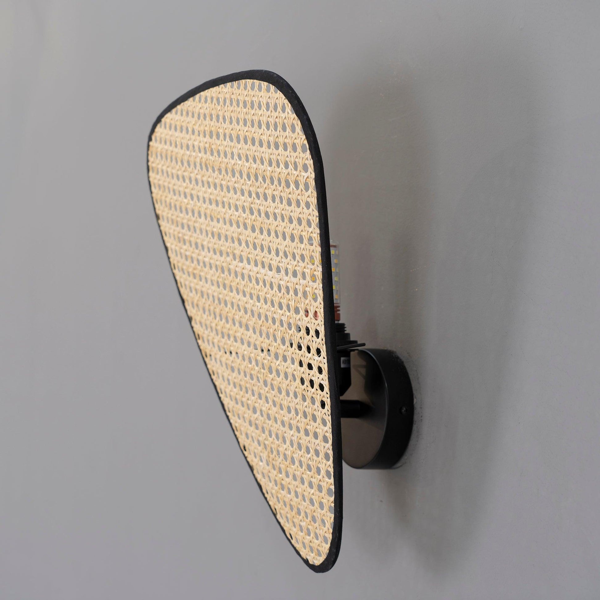 Earian Art Natural Cannage Bamboo Sconce Wall lamp-Neutral Decor