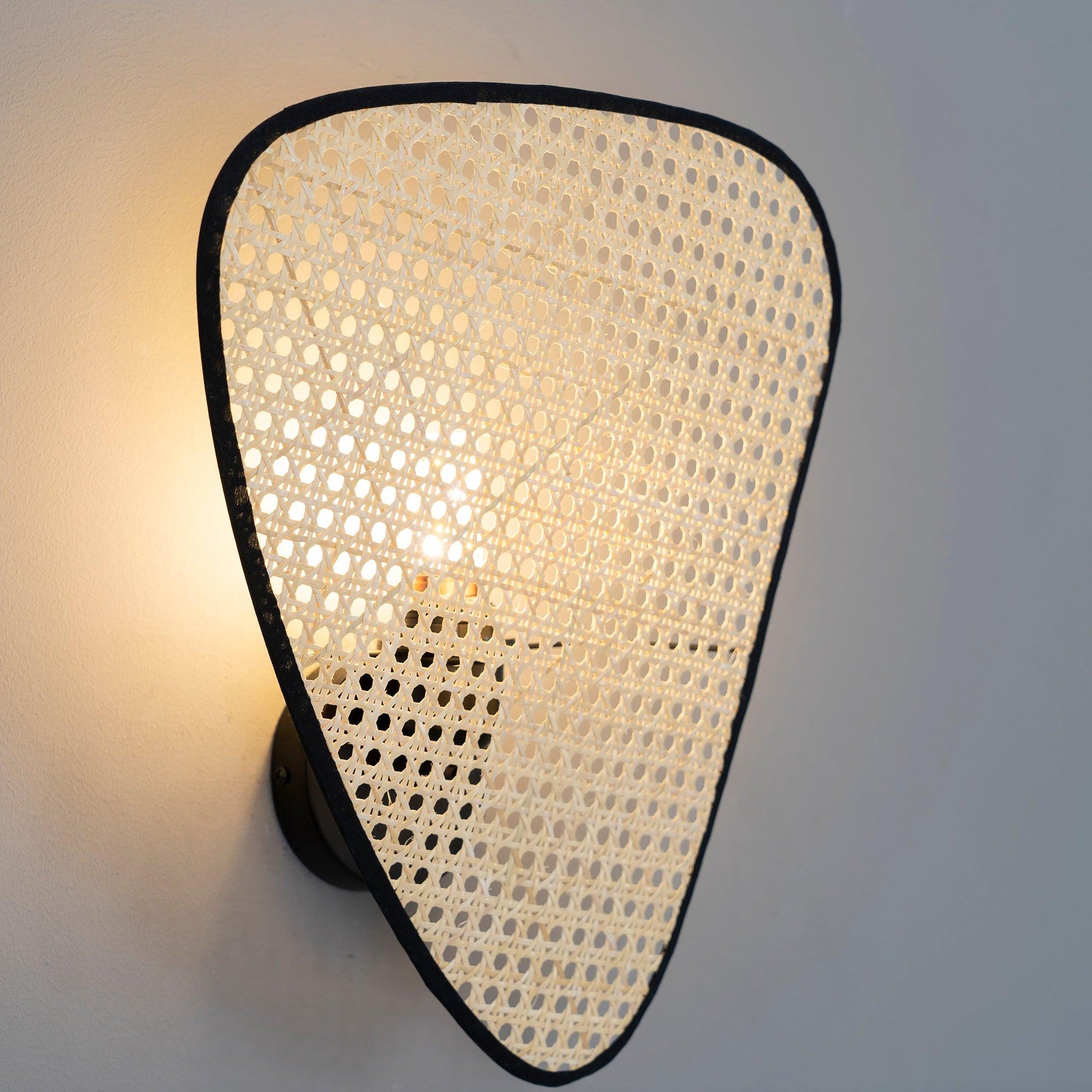 Earian Art Natural Cannage Bamboo Sconce Wall lamp-Neutral Decor