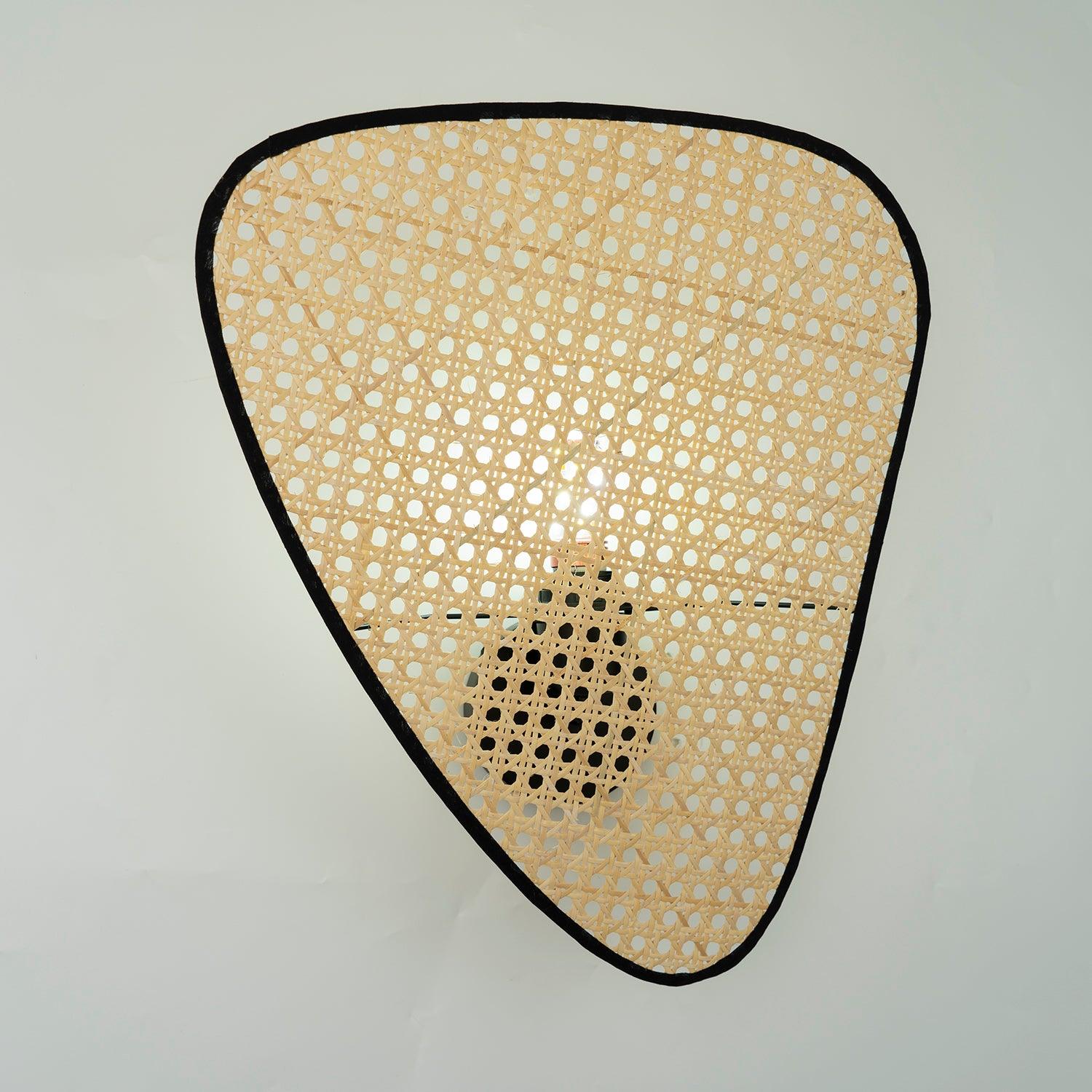 Earian Art Natural Cannage Bamboo Sconce Wall lamp-Neutral Decor