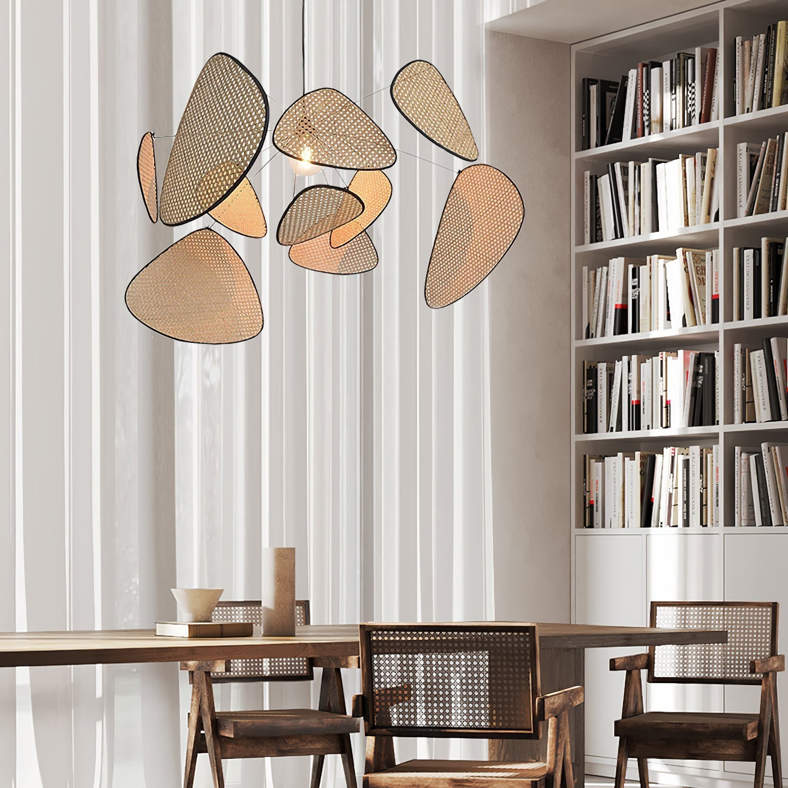 Lustra Chandelier Screen Cannage Suspension Retro-Neutral Decor