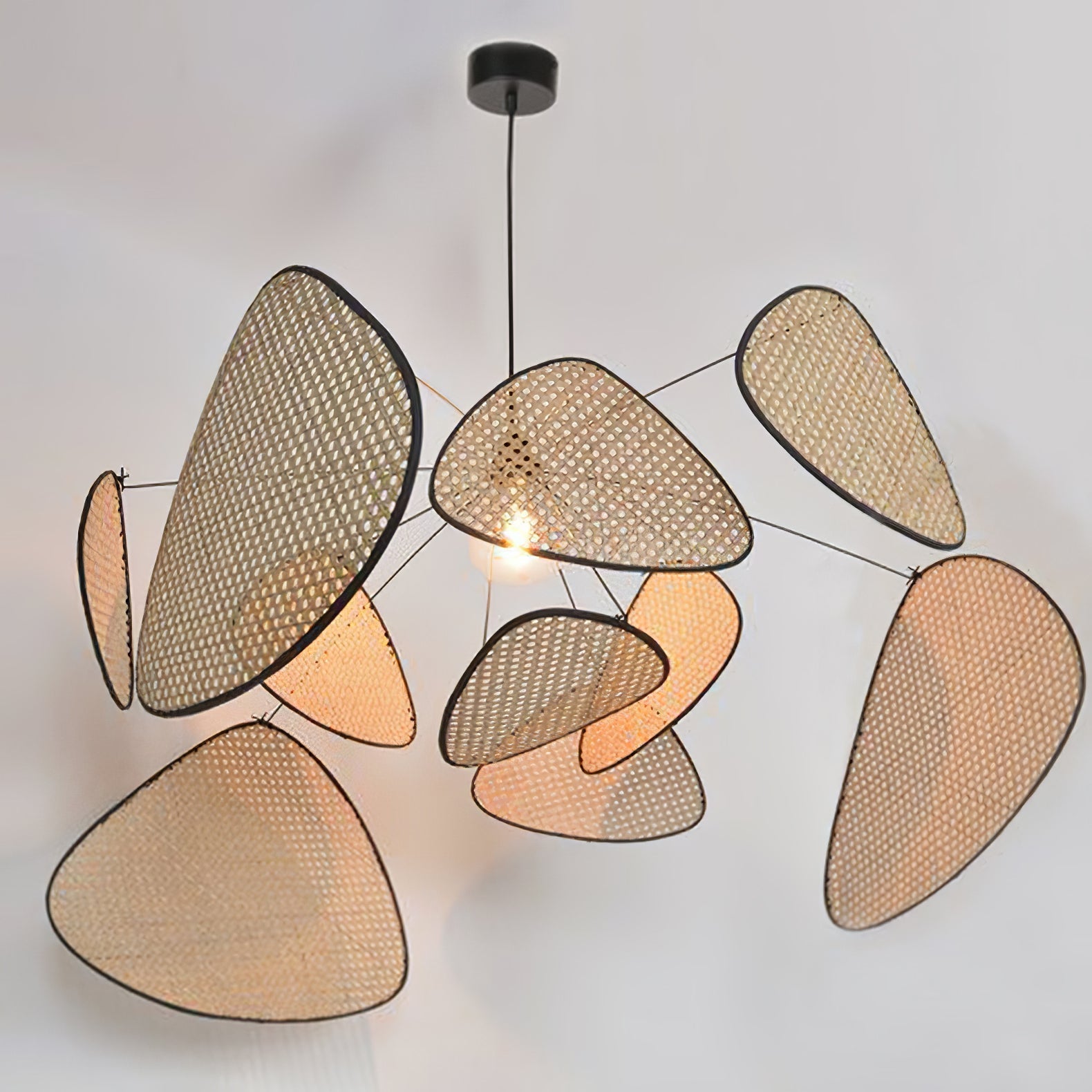 Lustra Chandelier Screen Cannage Suspension Retro-Neutral Decor