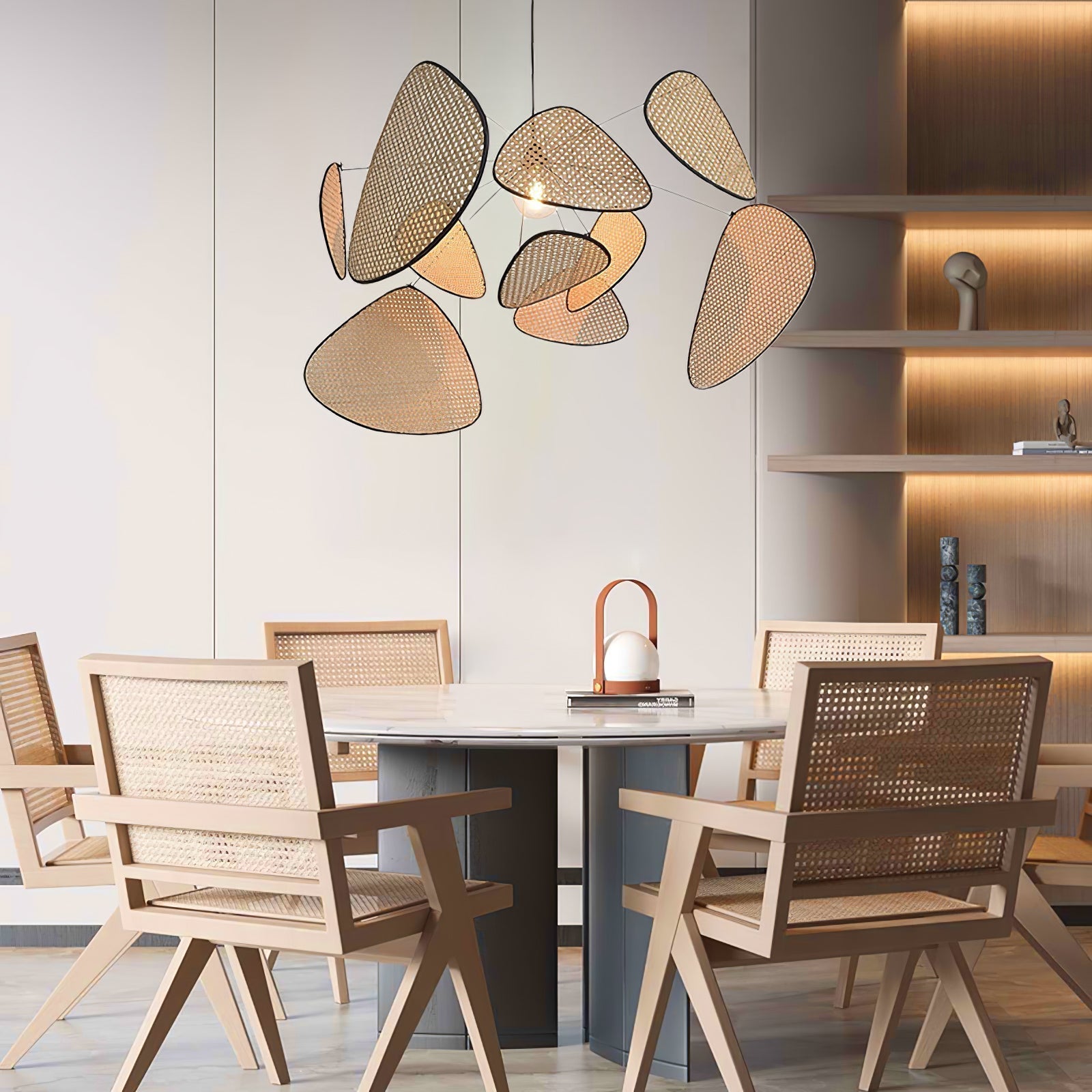 Lustra Pendant Light Rattan Swag Industrial-Neutral Decor