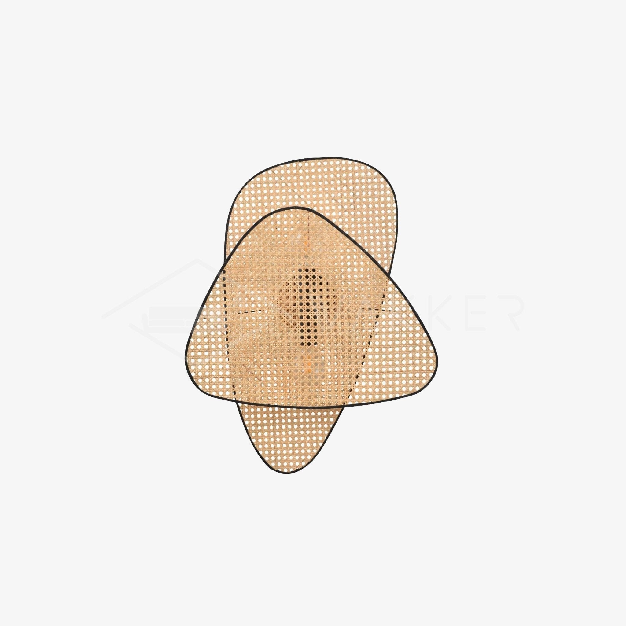 Earian Art Natural Cannage Bamboo Sconce Wall lamp-Neutral Decor