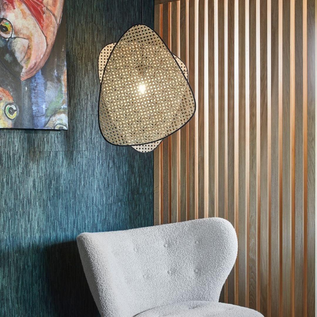 Earian Art Natural Cannage Bamboo Sconce Wall lamp-Neutral Decor