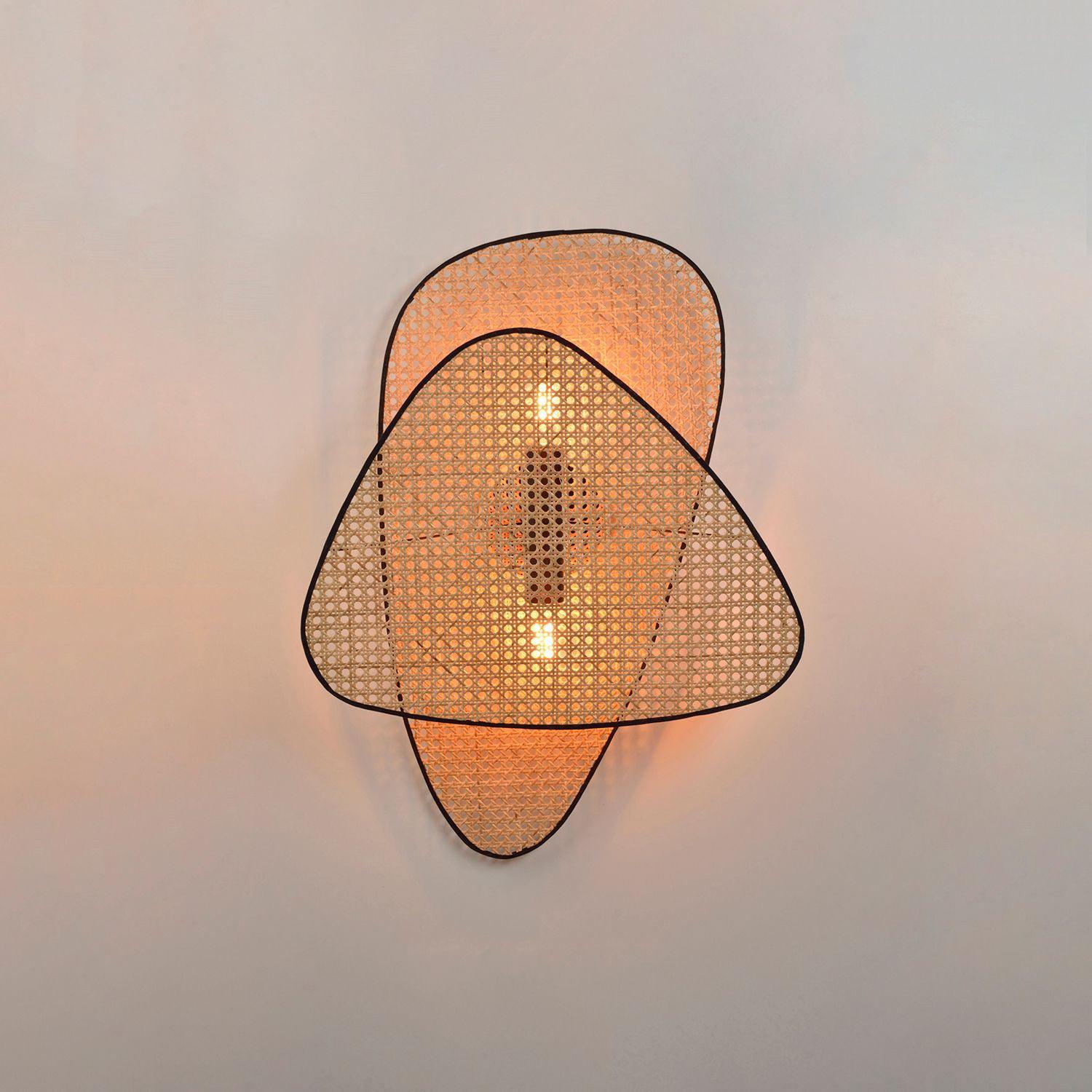 Earian Art Natural Cannage Bamboo Sconce Wall lamp-Neutral Decor