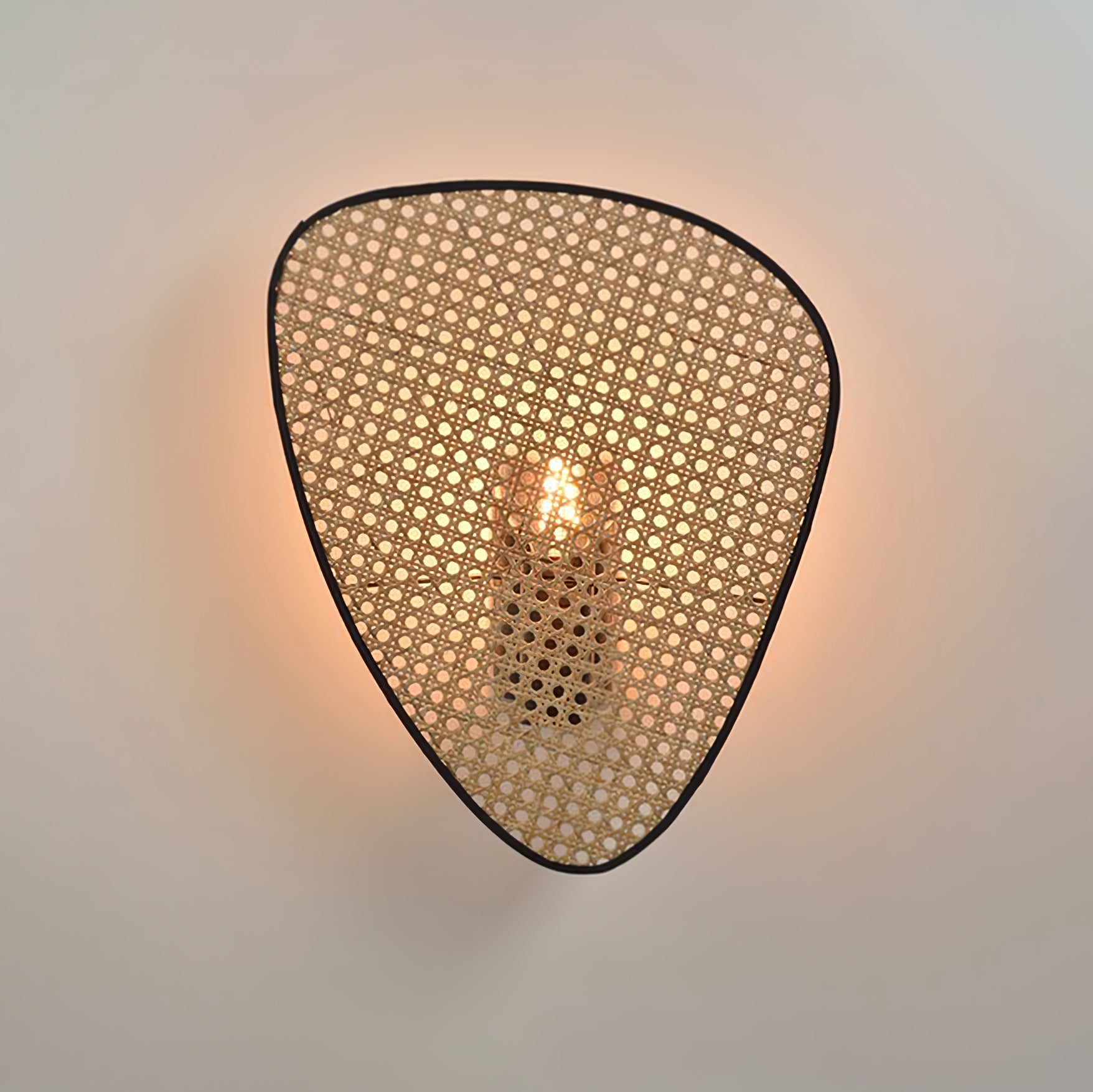 Earian Art Natural Cannage Bamboo Sconce Wall lamp-Neutral Decor