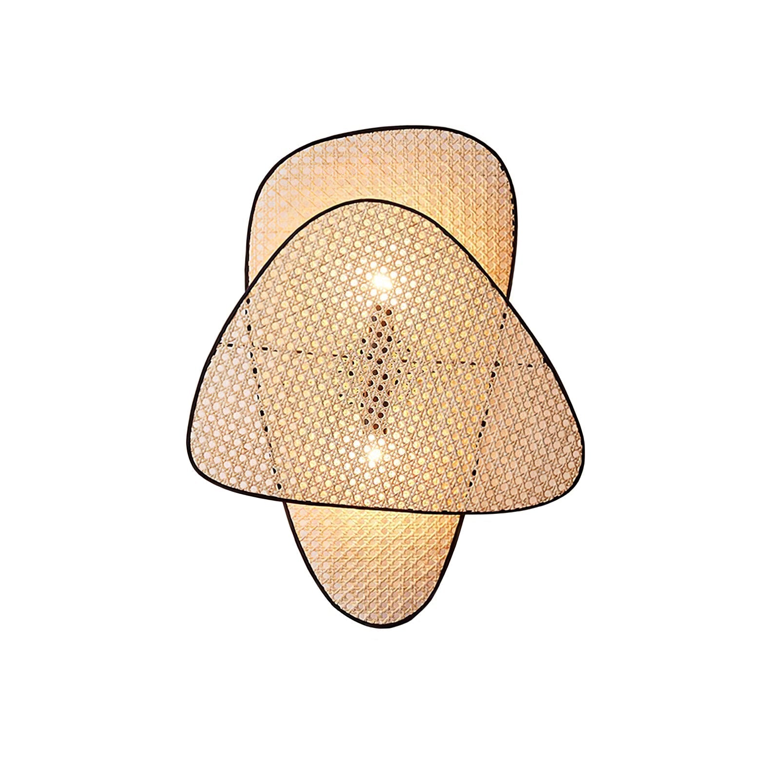 Earian Art Natural Cannage Bamboo Sconce Wall lamp-Neutral Decor