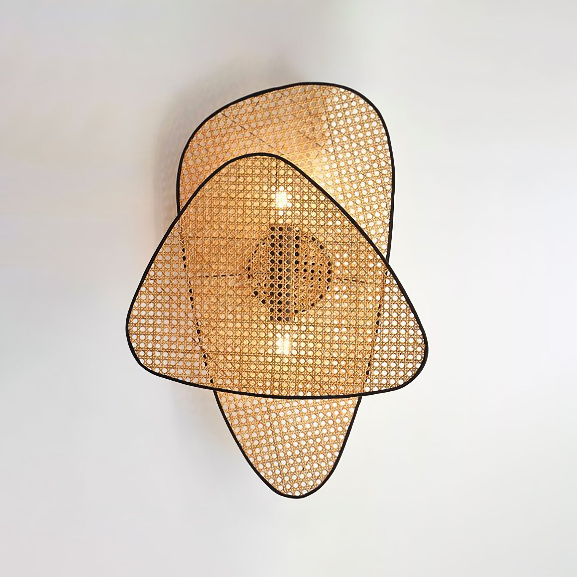 Earian Art Natural Cannage Bamboo Sconce Wall lamp-Neutral Decor