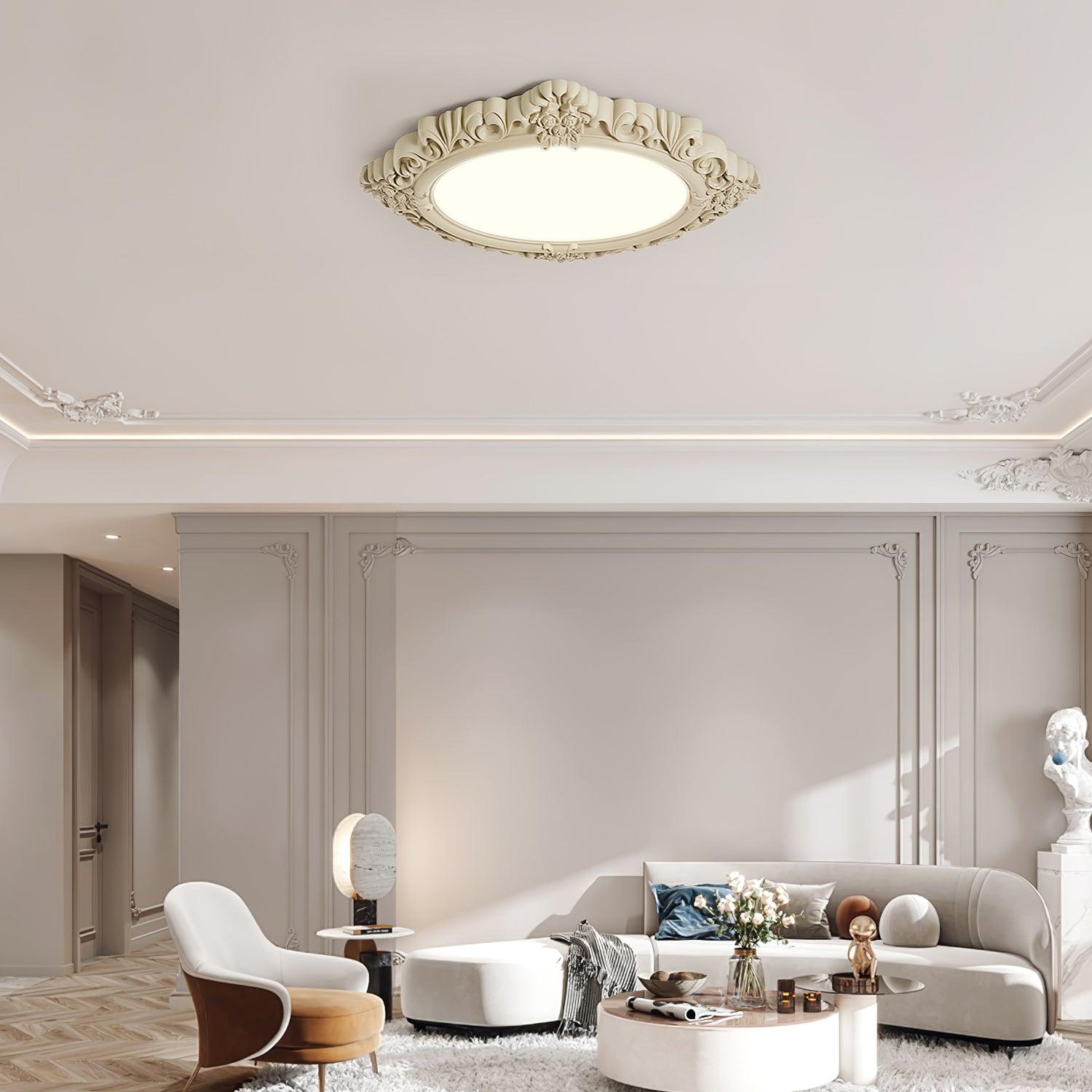 Avraee Sculpted Resin Ceiling Lamp-Neutral Decor