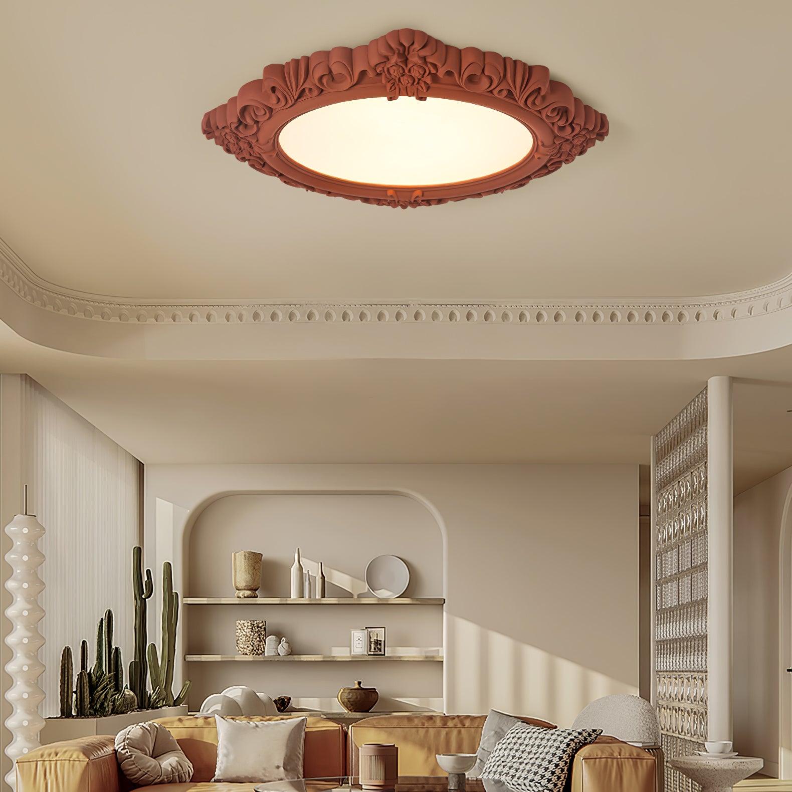Avraee Sculpted Resin Ceiling Lamp-Neutral Decor