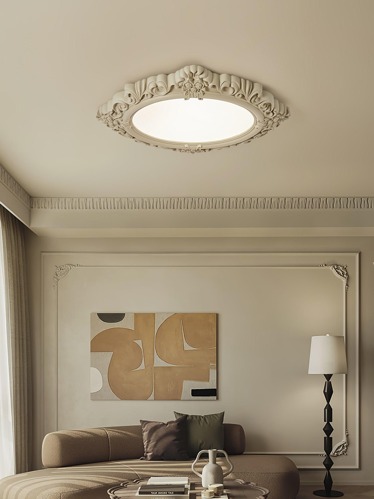 Avraee Sculpted Resin Ceiling Lamp-Neutral Decor