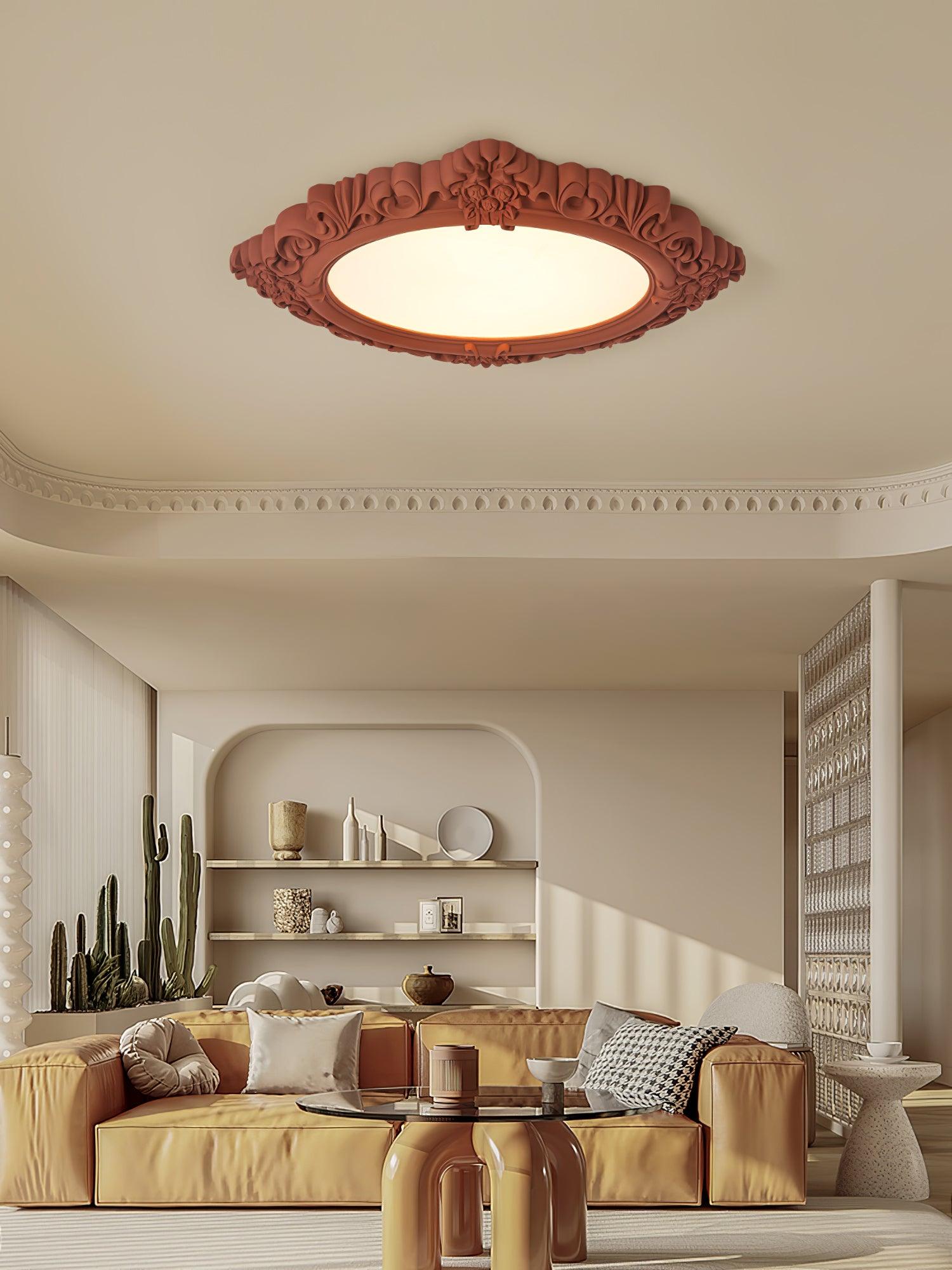 Avraee Sculpted Resin Ceiling Lamp-Neutral Decor
