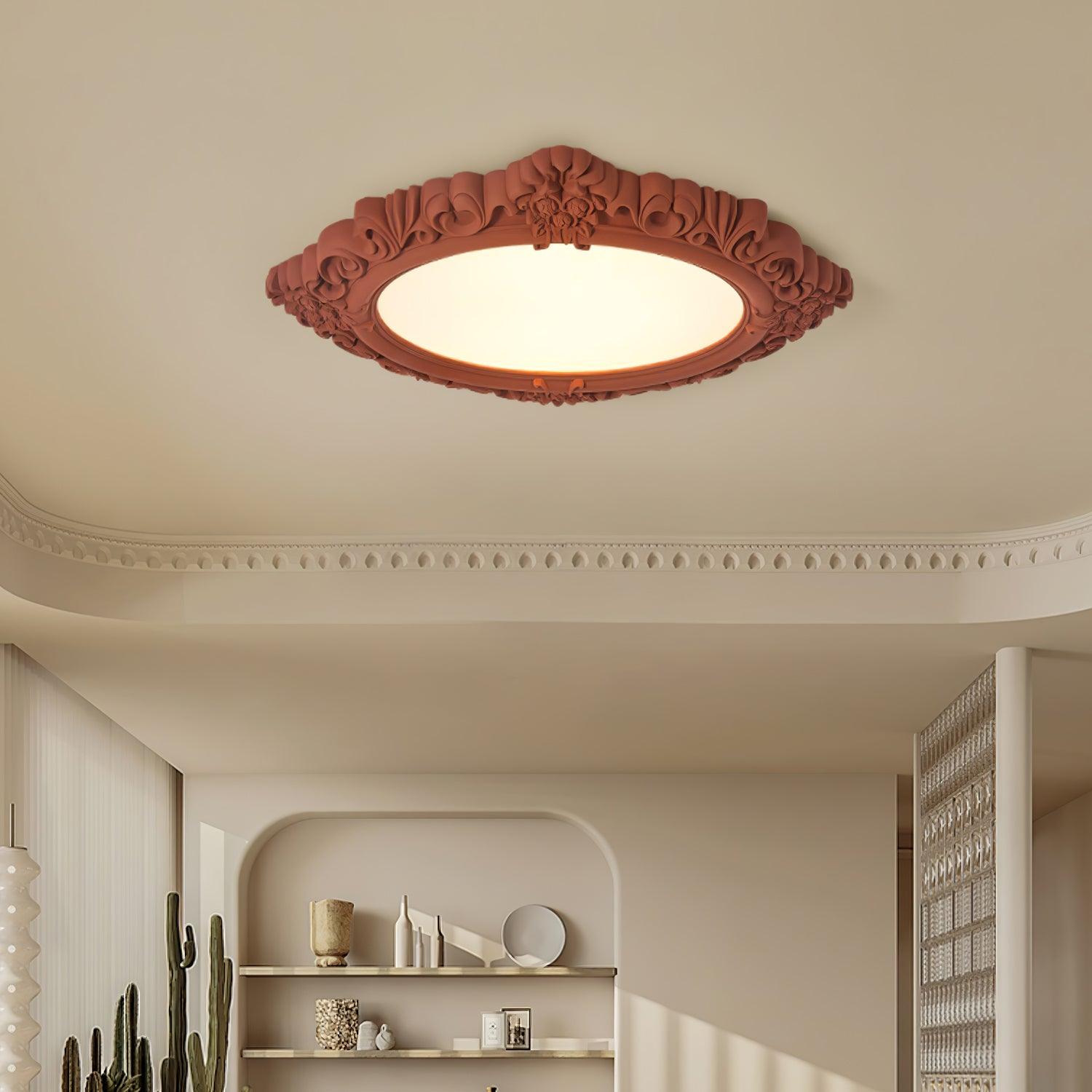 Avraee Sculpted Resin Ceiling Lamp-Neutral Decor
