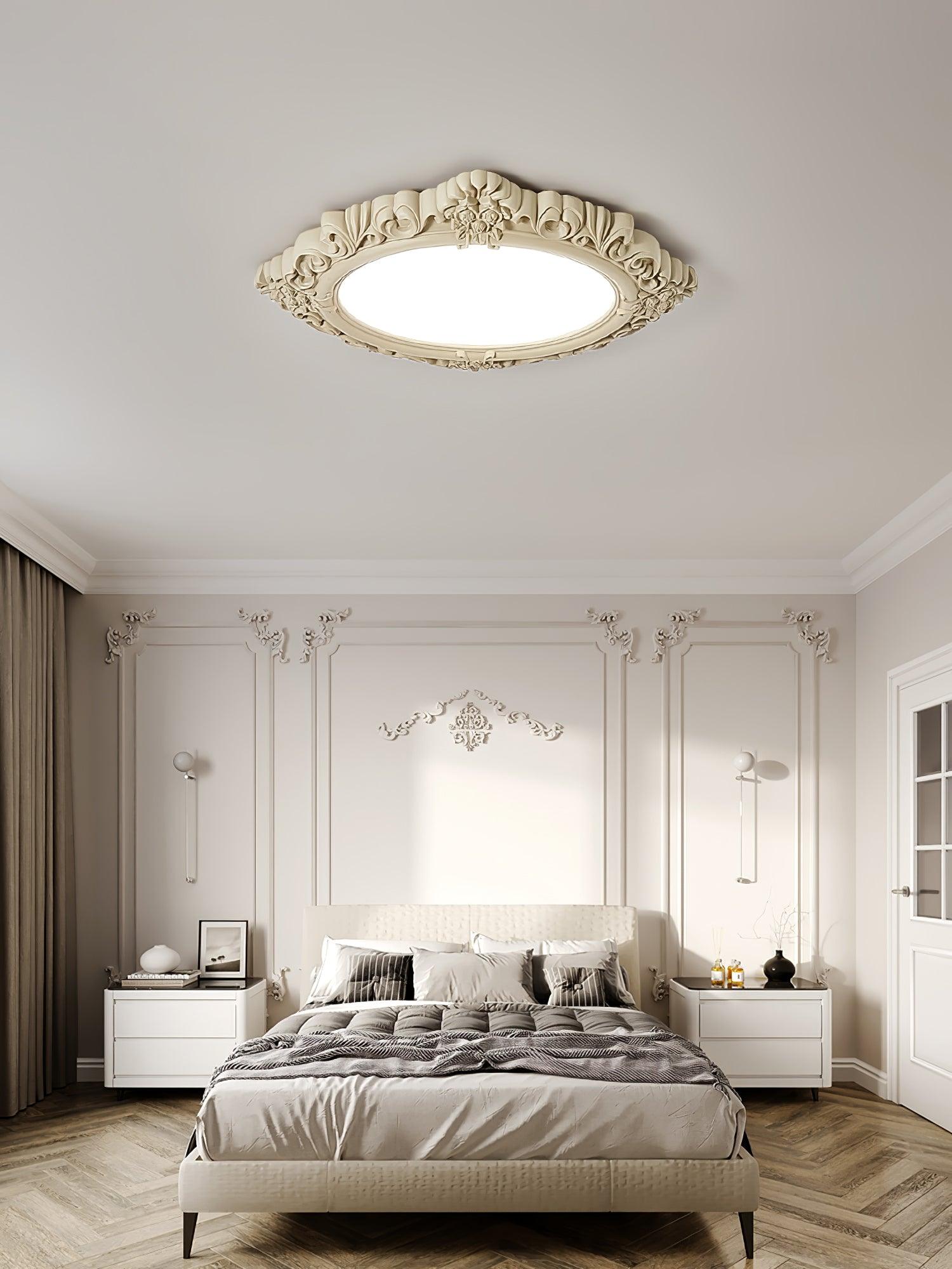 Avraee Sculpted Resin Ceiling Lamp-Neutral Decor