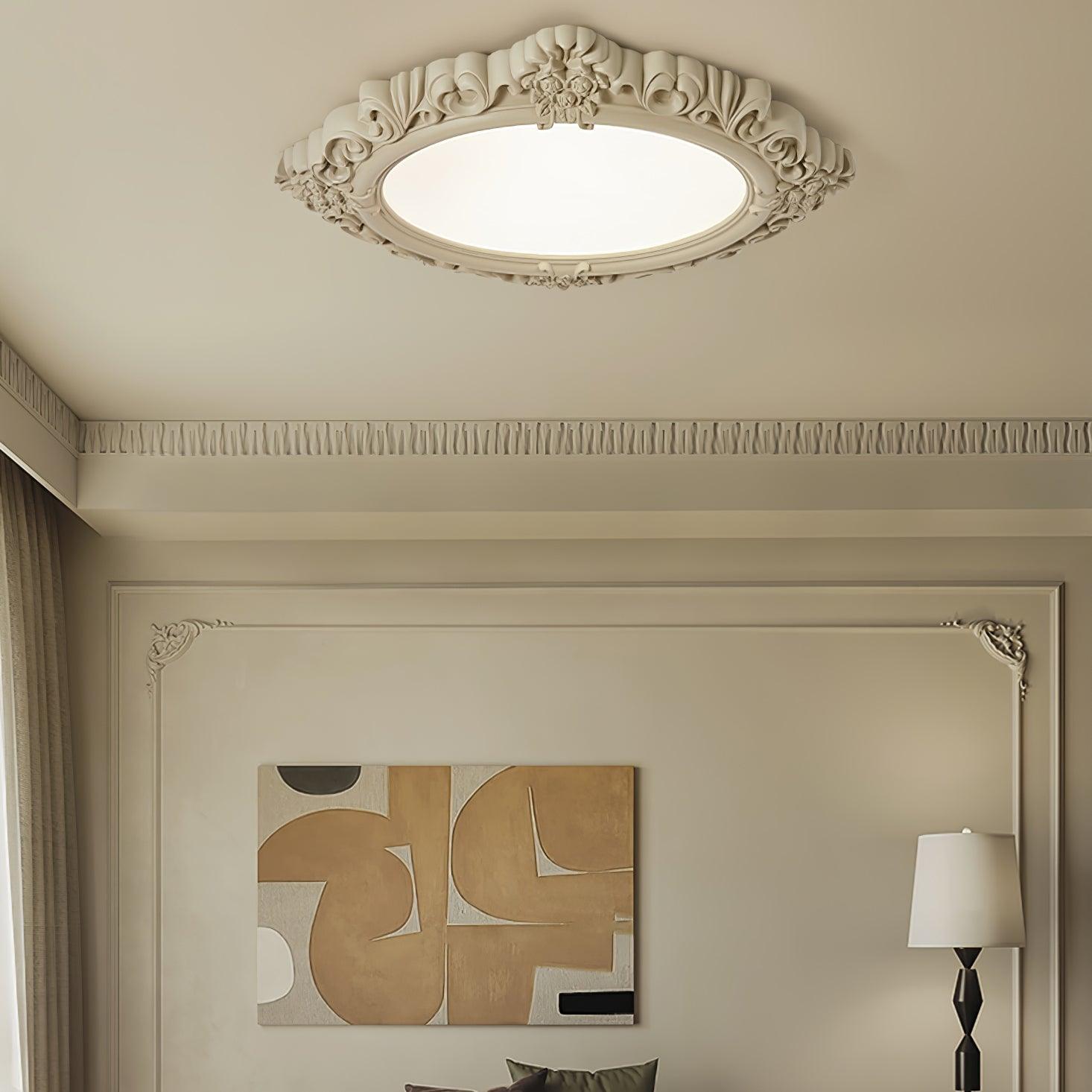 Avraee Sculpted Resin Ceiling Lamp-Neutral Decor