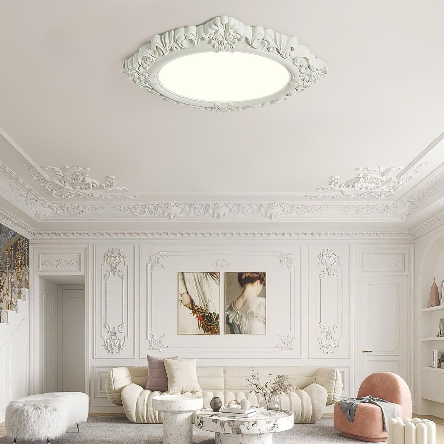 Avraee Sculpted Resin Ceiling Lamp-Neutral Decor