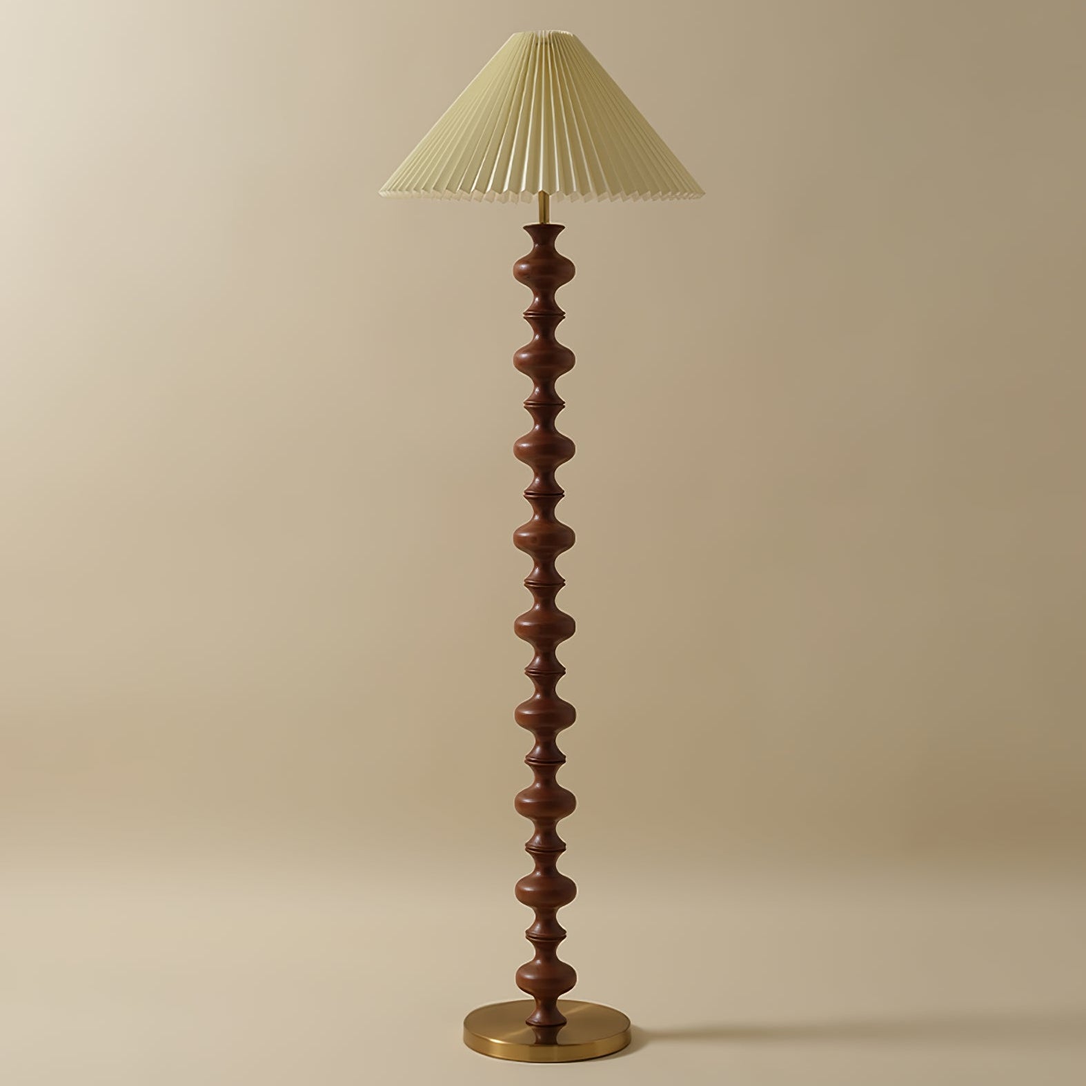 Emelir Wood Fabric Floor Lamp-Neutral Decor