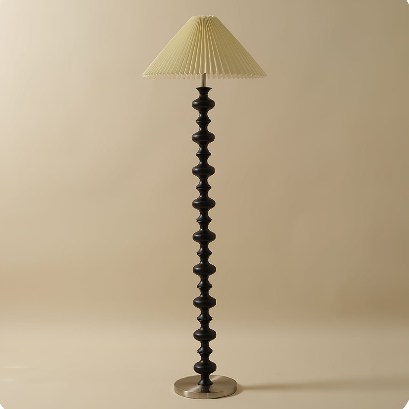 Emelir Wood Fabric Floor Lamp-Neutral Decor