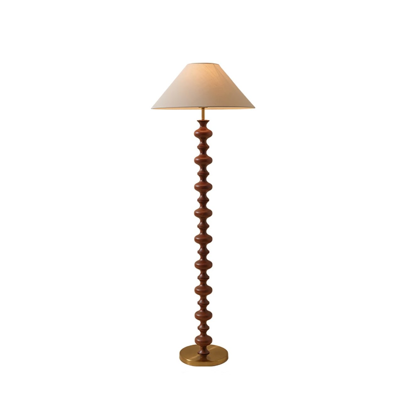 Emelir Wood Fabric Floor Lamp-Neutral Decor