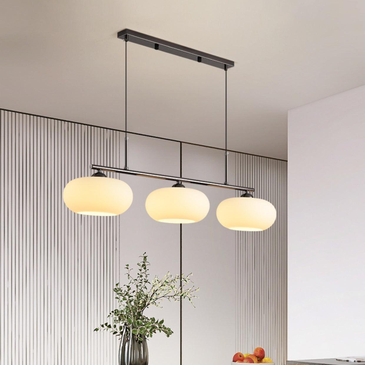 Lustra Pendant Lamp 3-Light Globe Shaped Linear-Neutral Decor