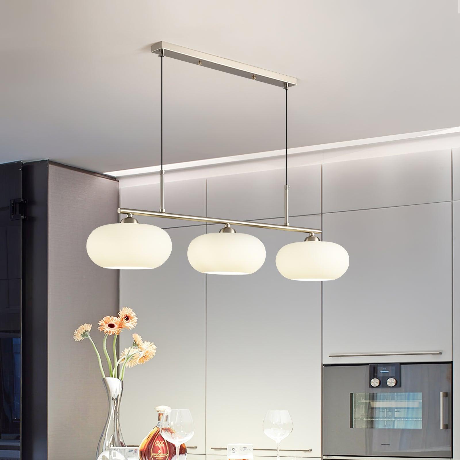 Lustra Pendant Lamp 3-Light Globe Shaped Linear-Neutral Decor