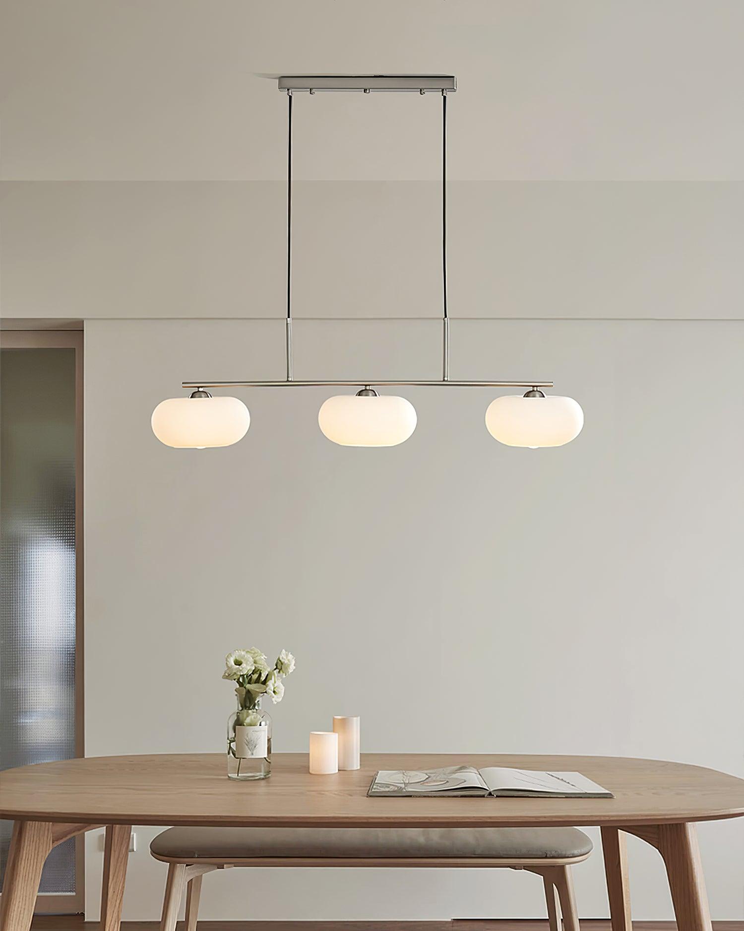 Lustra Pendant Lamp 3-Light Globe Shaped Linear-Neutral Decor