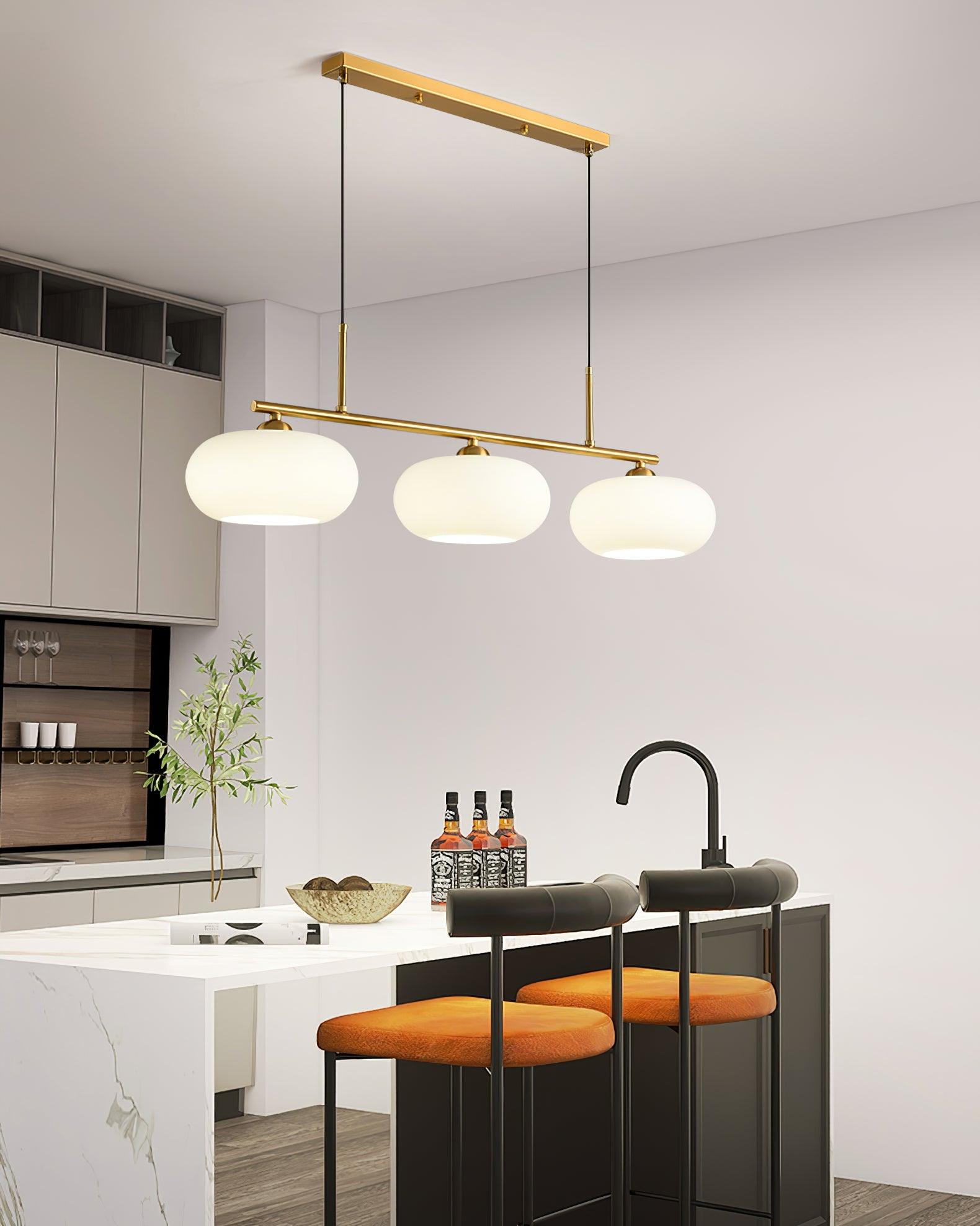 Lustra Pendant Lamp 3-Light Globe Shaped Linear-Neutral Decor