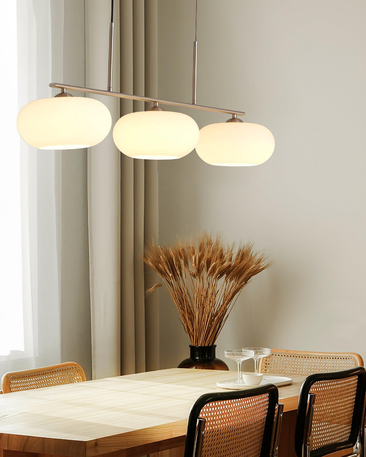 Lustra Pendant Lamp 3-Light Globe Shaped Linear-Neutral Decor