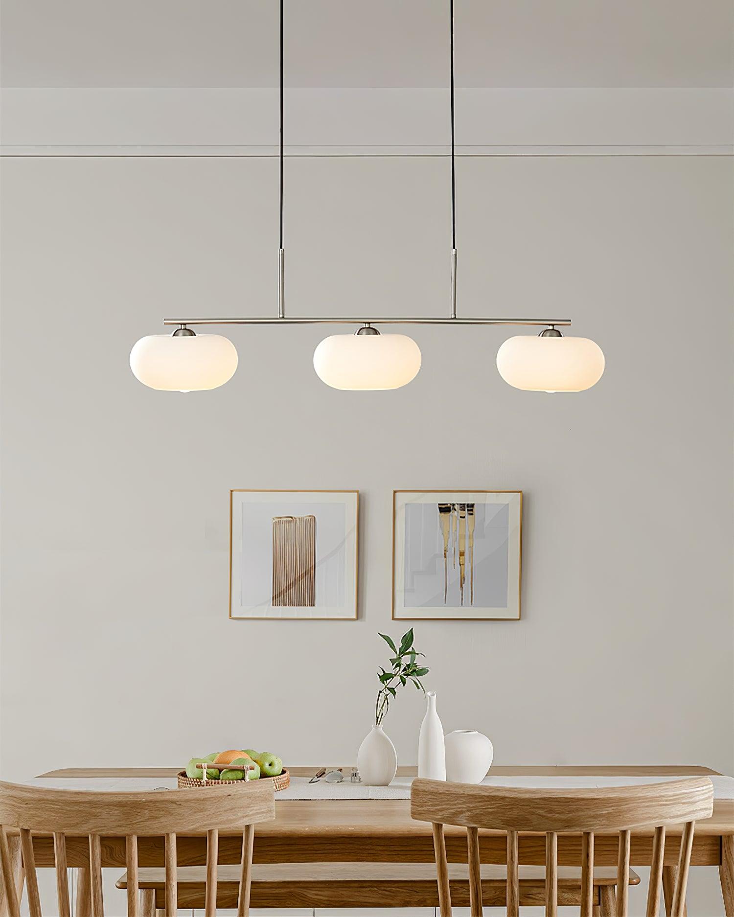 Lustra Pendant Lamp 3-Light Globe Shaped Linear-Neutral Decor
