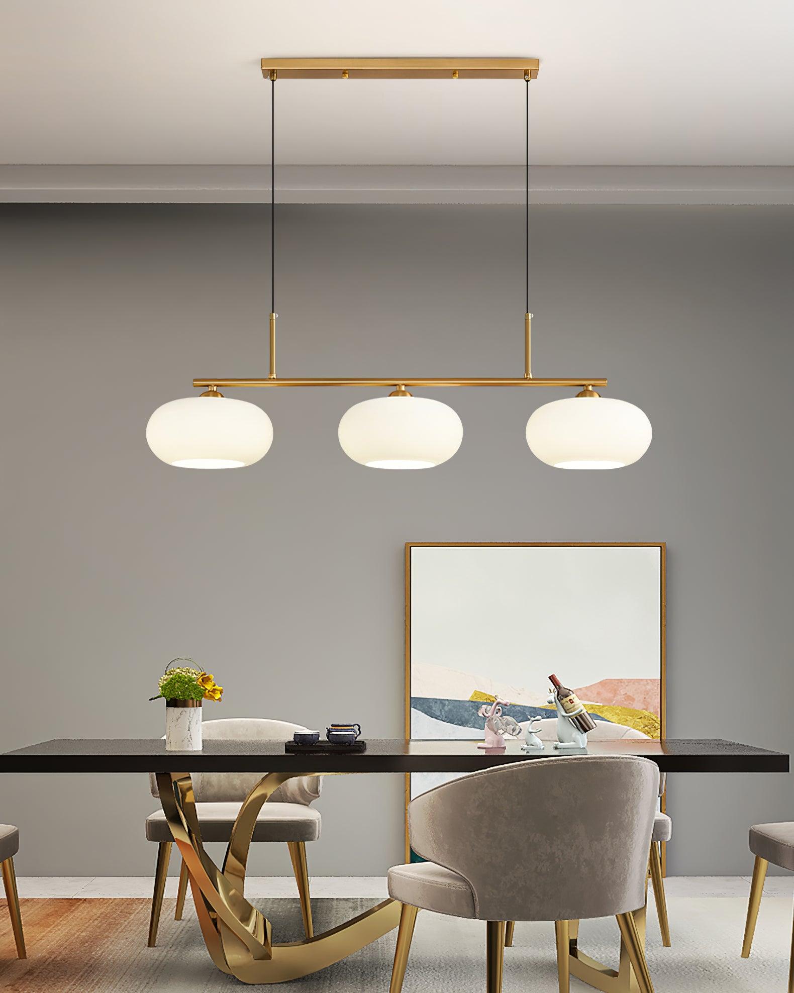 Lustra Pendant Lamp 3-Light Globe Shaped Linear-Neutral Decor