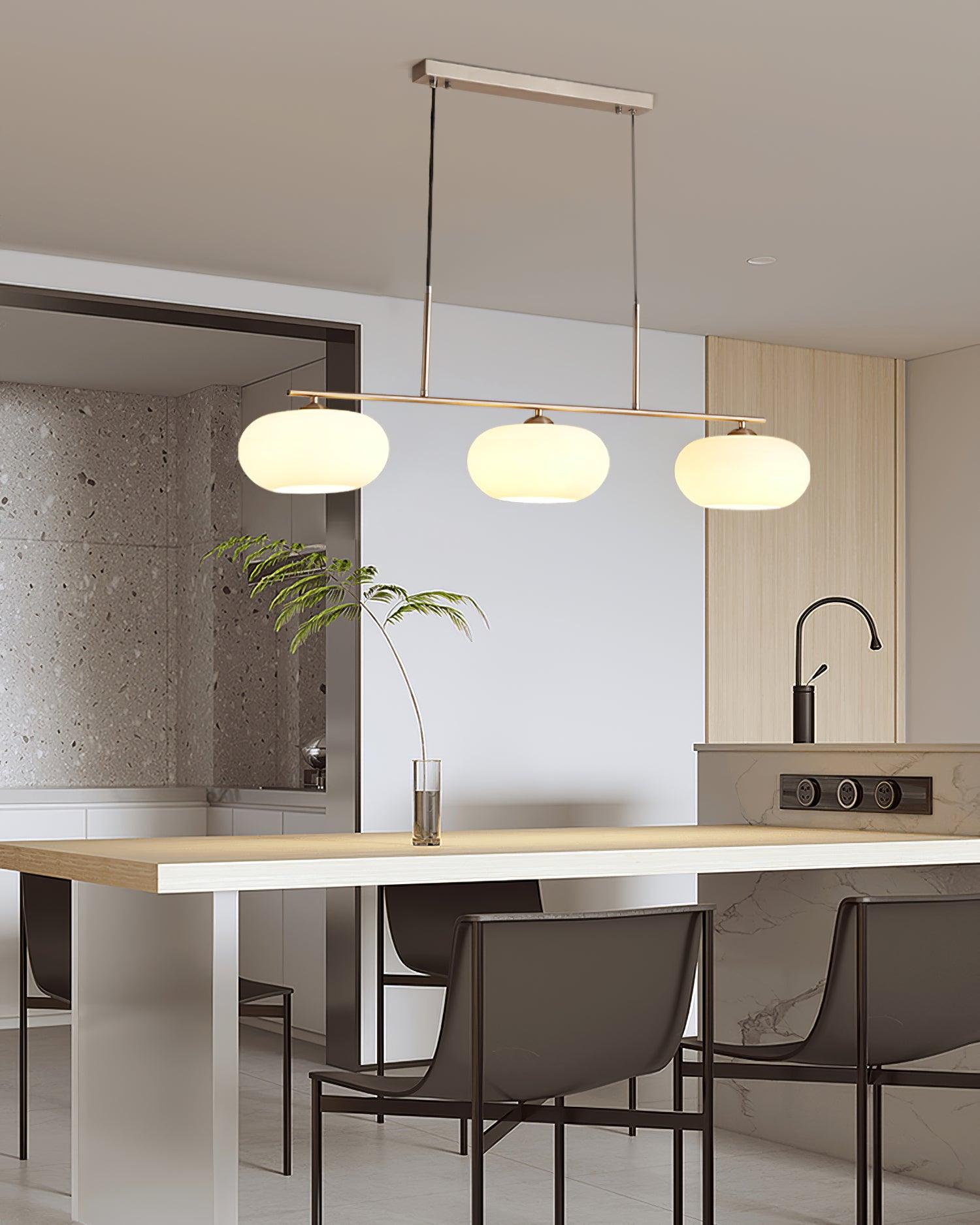 Lustra Pendant Lamp 3-Light Globe Shaped Linear-Neutral Decor