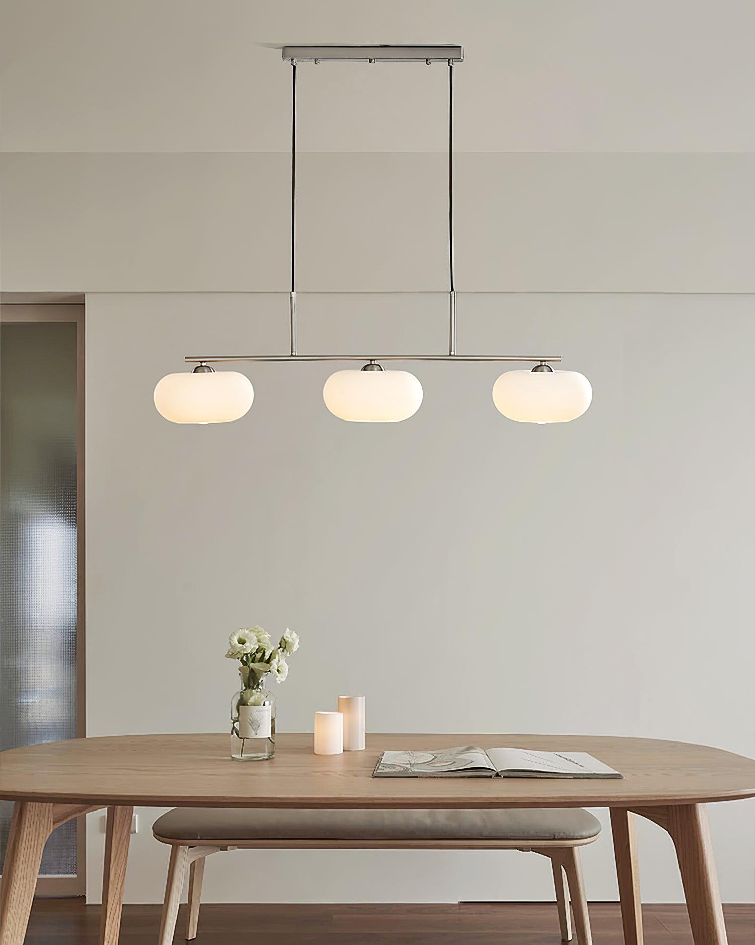 Lustra Pendant Lamp 3-Light Globe Shaped Linear-Neutral Decor