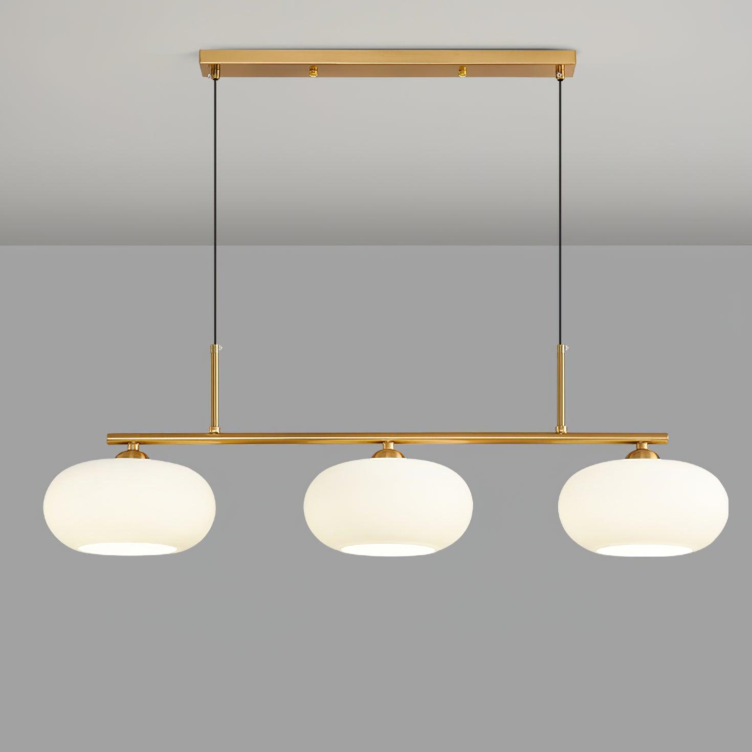 Lustra Pendant Lamp 3-Light Globe Shaped Linear-Neutral Decor