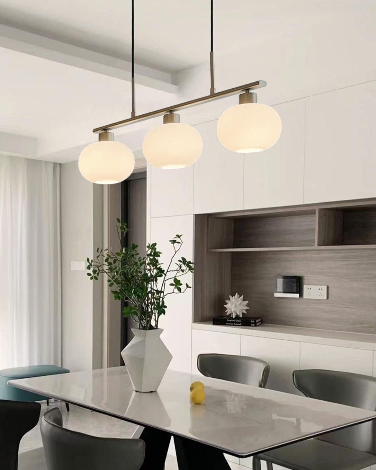 Lustra Pendant Lamp 3-Light Globe Shaped Linear-Neutral Decor