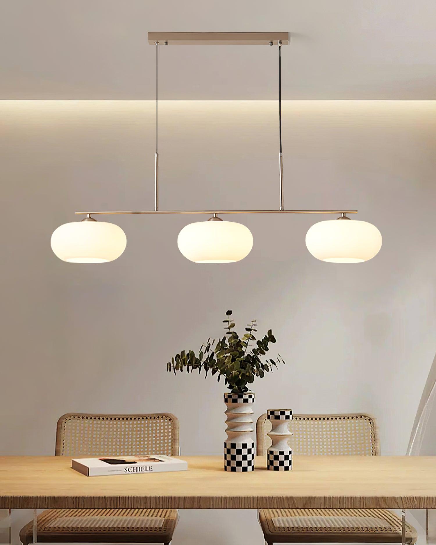 Lustra Pendant Lamp 3-Light Globe Shaped Linear-Neutral Decor