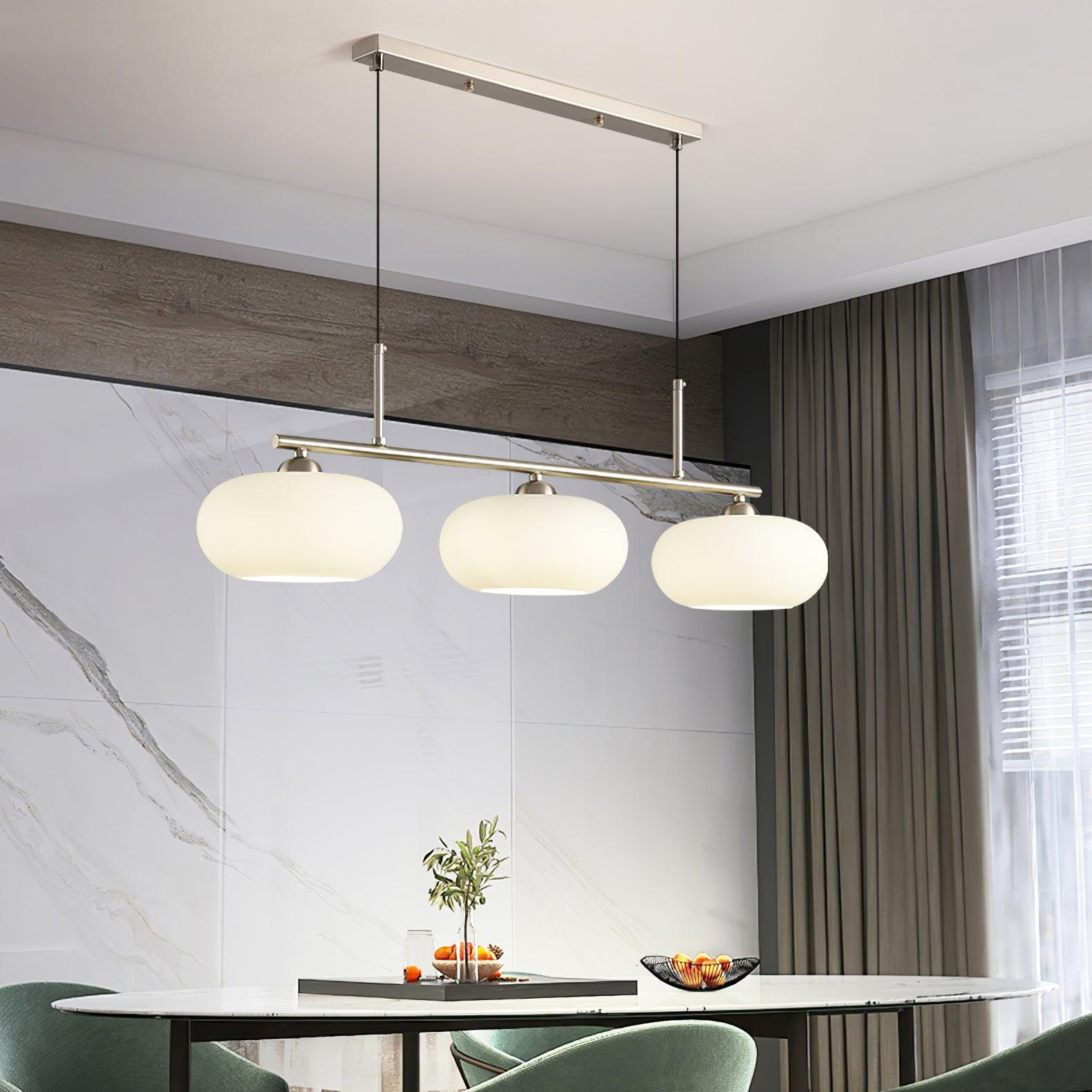 Lustra Pendant Lamp 3-Light Globe Shaped Linear-Neutral Decor