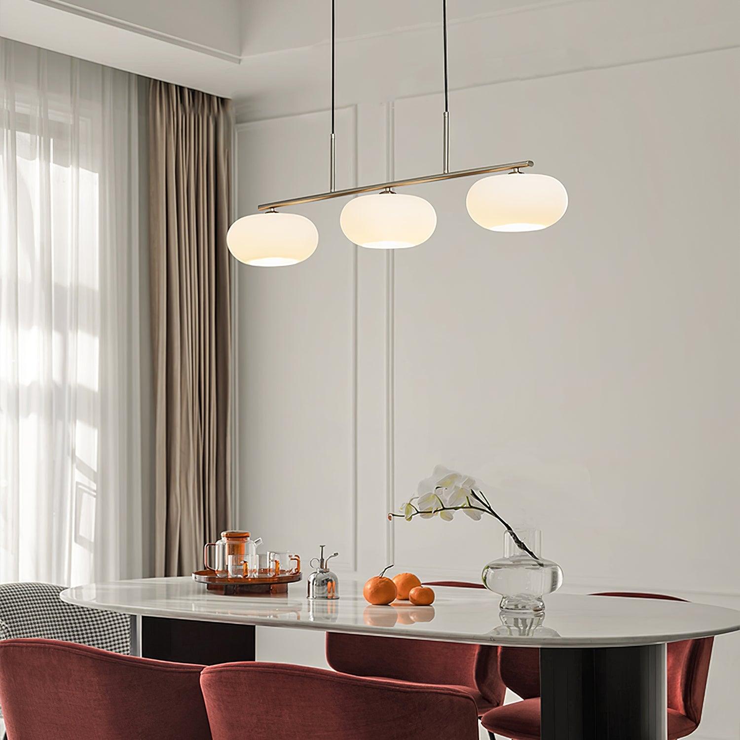 Lustra Pendant Lamp 3-Light Globe Shaped Linear-Neutral Decor