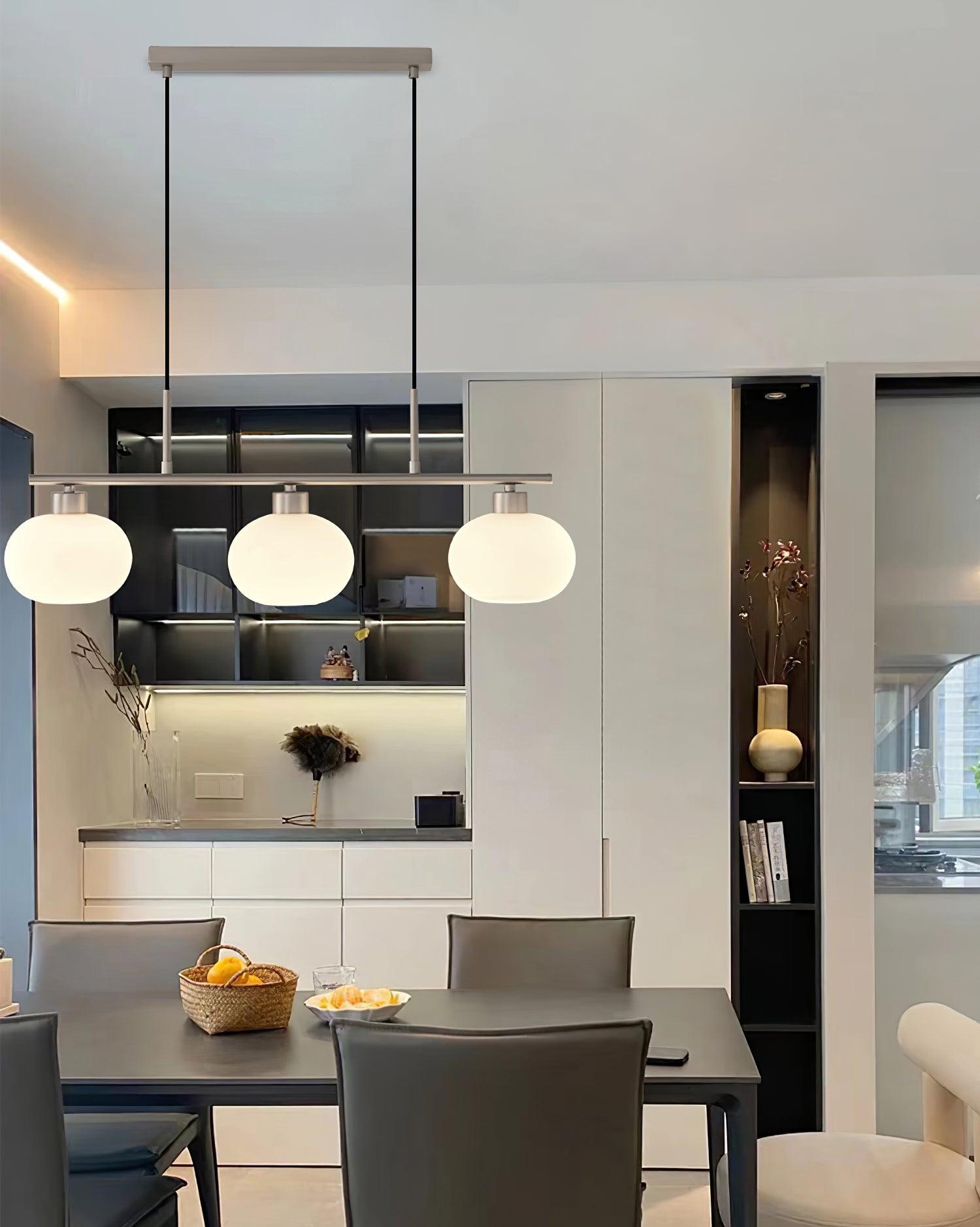 Lustra Pendant Lamp 3-Light Globe Shaped Linear-Neutral Decor