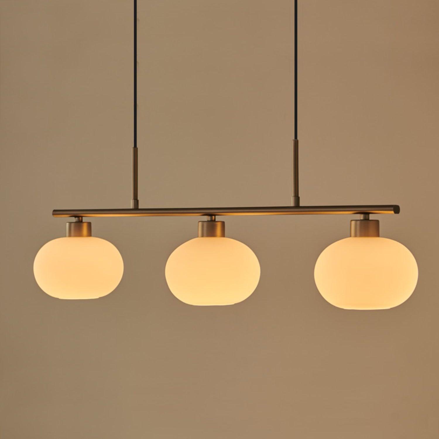Lustra Pendant Lamp 3-Light Globe Shaped Linear-Neutral Decor