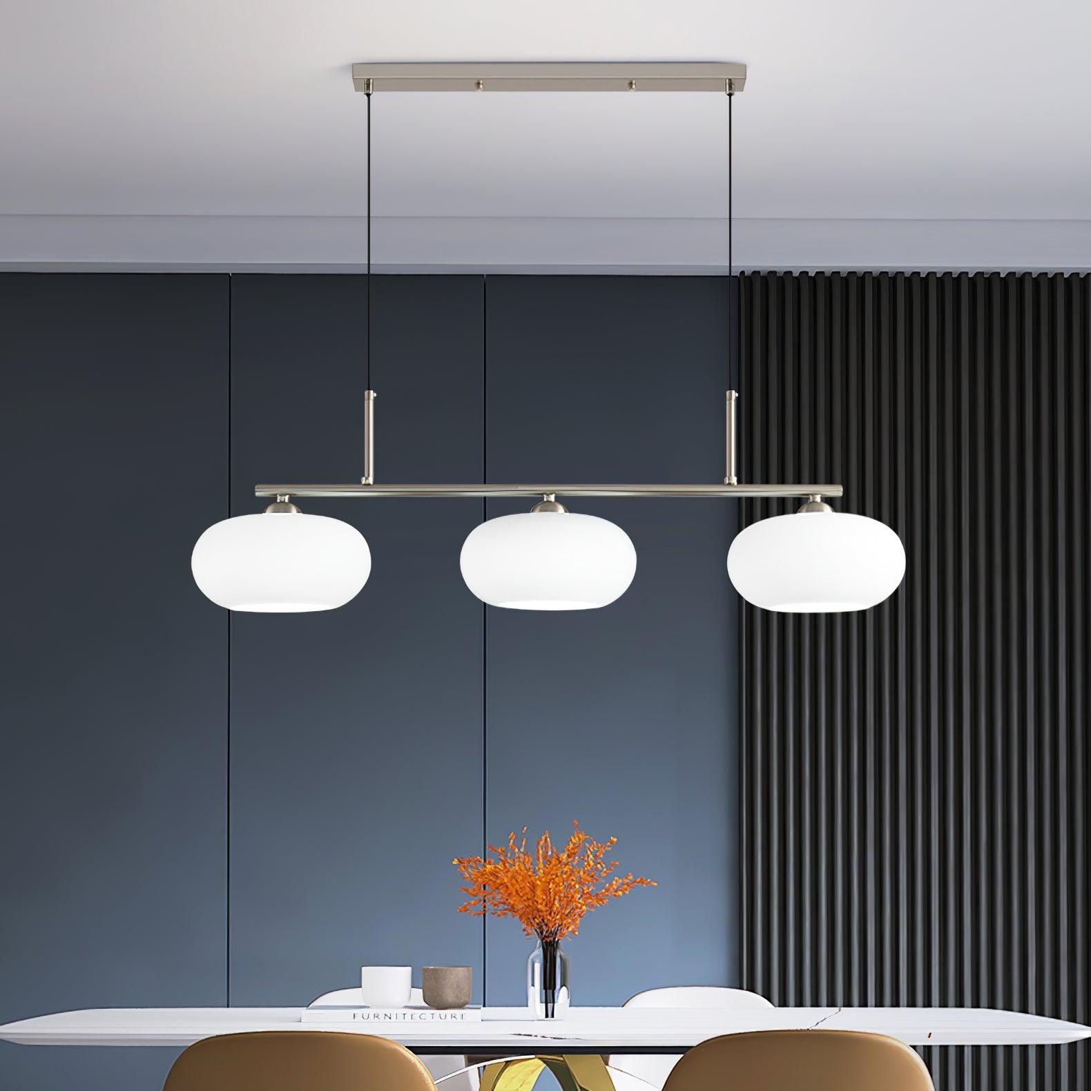 Lustra Pendant Lamp 3-Light Globe Shaped Linear-Neutral Decor