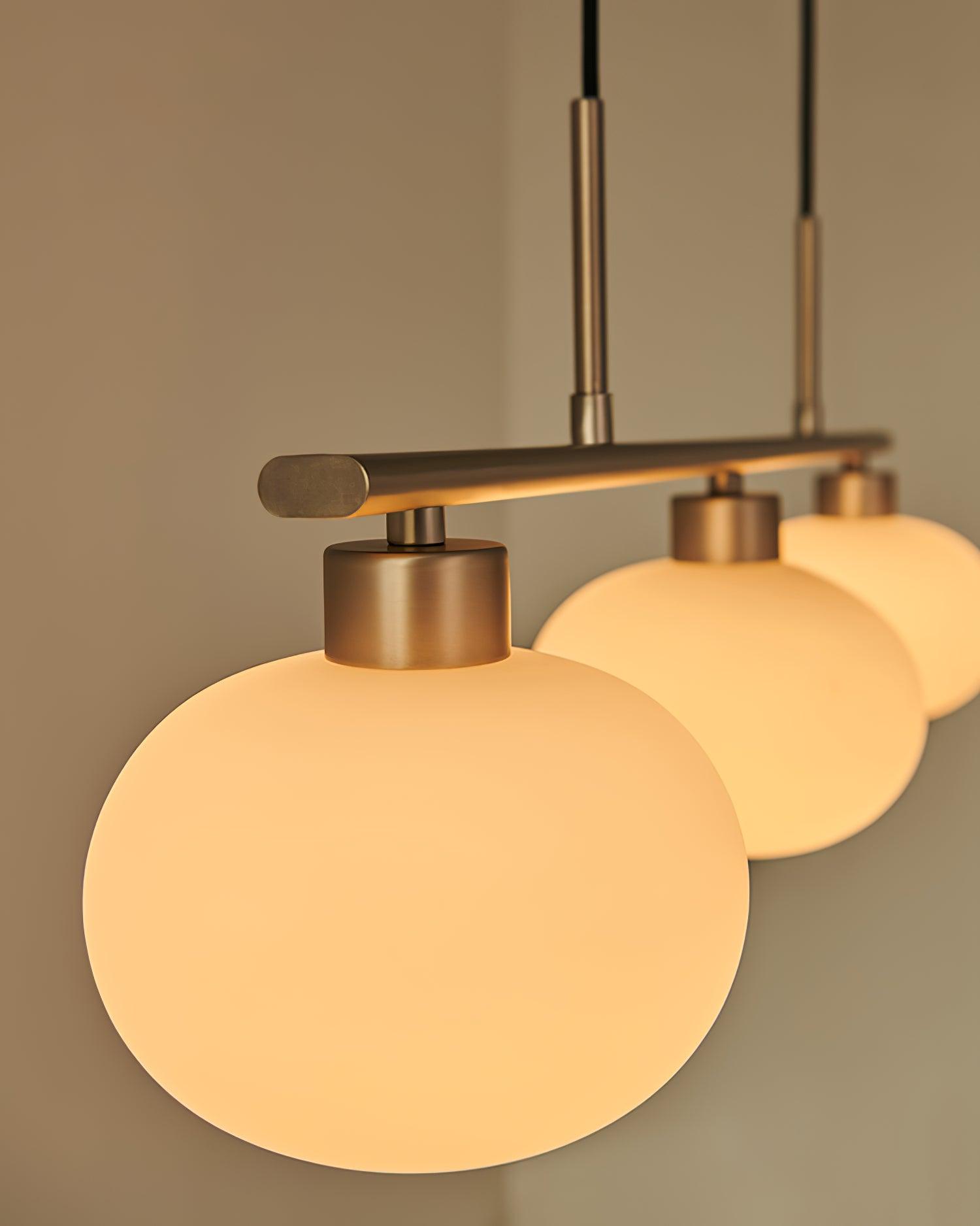 Lustra Pendant Lamp 3-Light Globe Shaped Linear-Neutral Decor